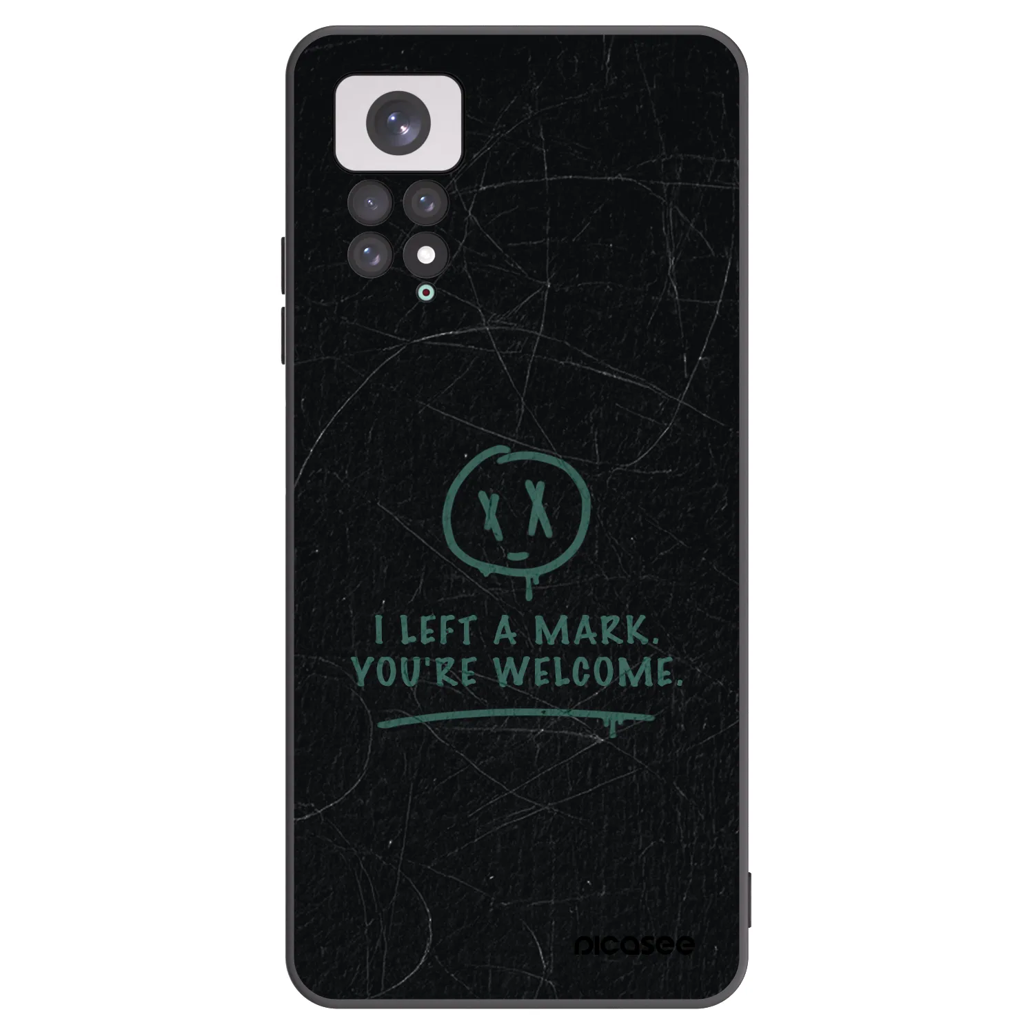 Picasee silikonowe czarne etui na Xiaomi Redmi Note 11 - LEFT A MARK