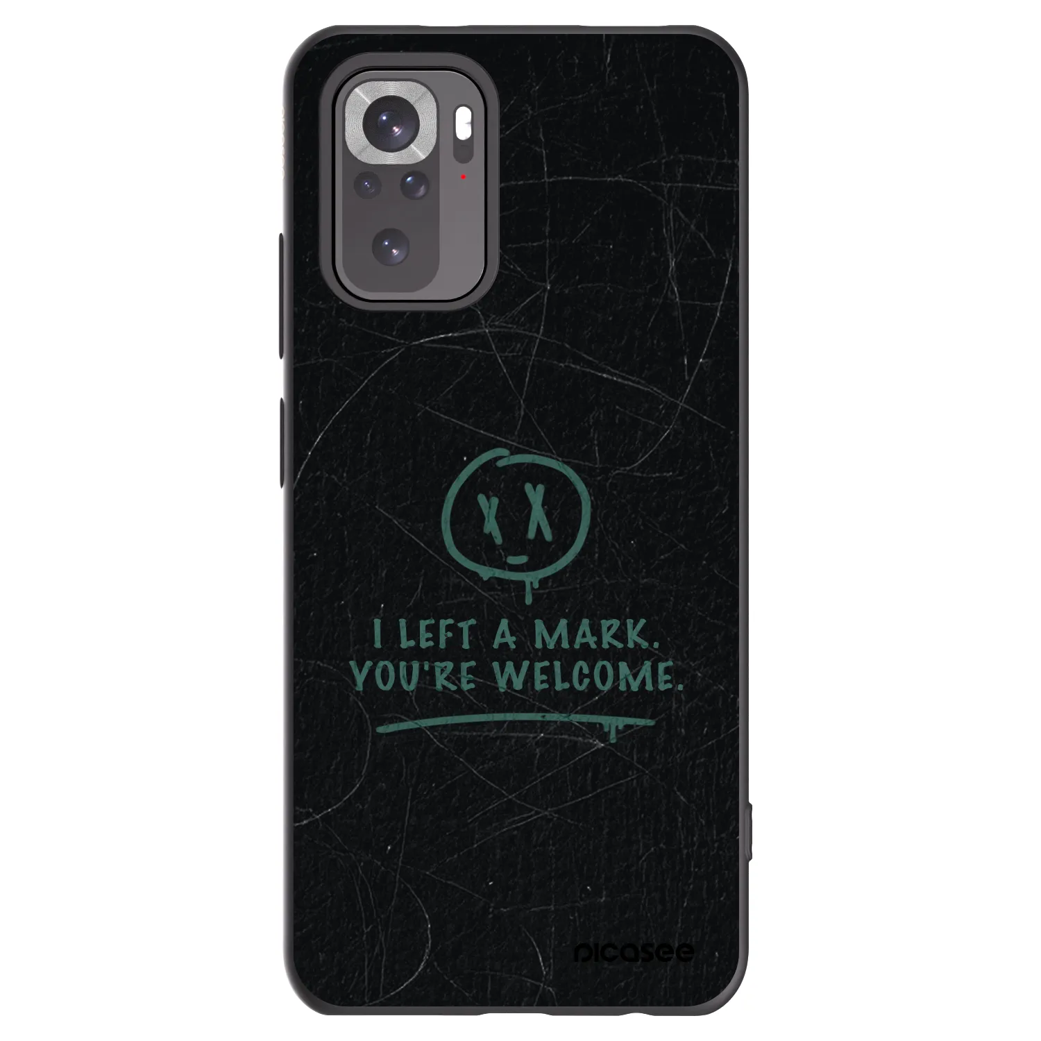 Picasee silikonowe czarne etui na Xiaomi Redmi Note 11S 4G - LEFT A MARK