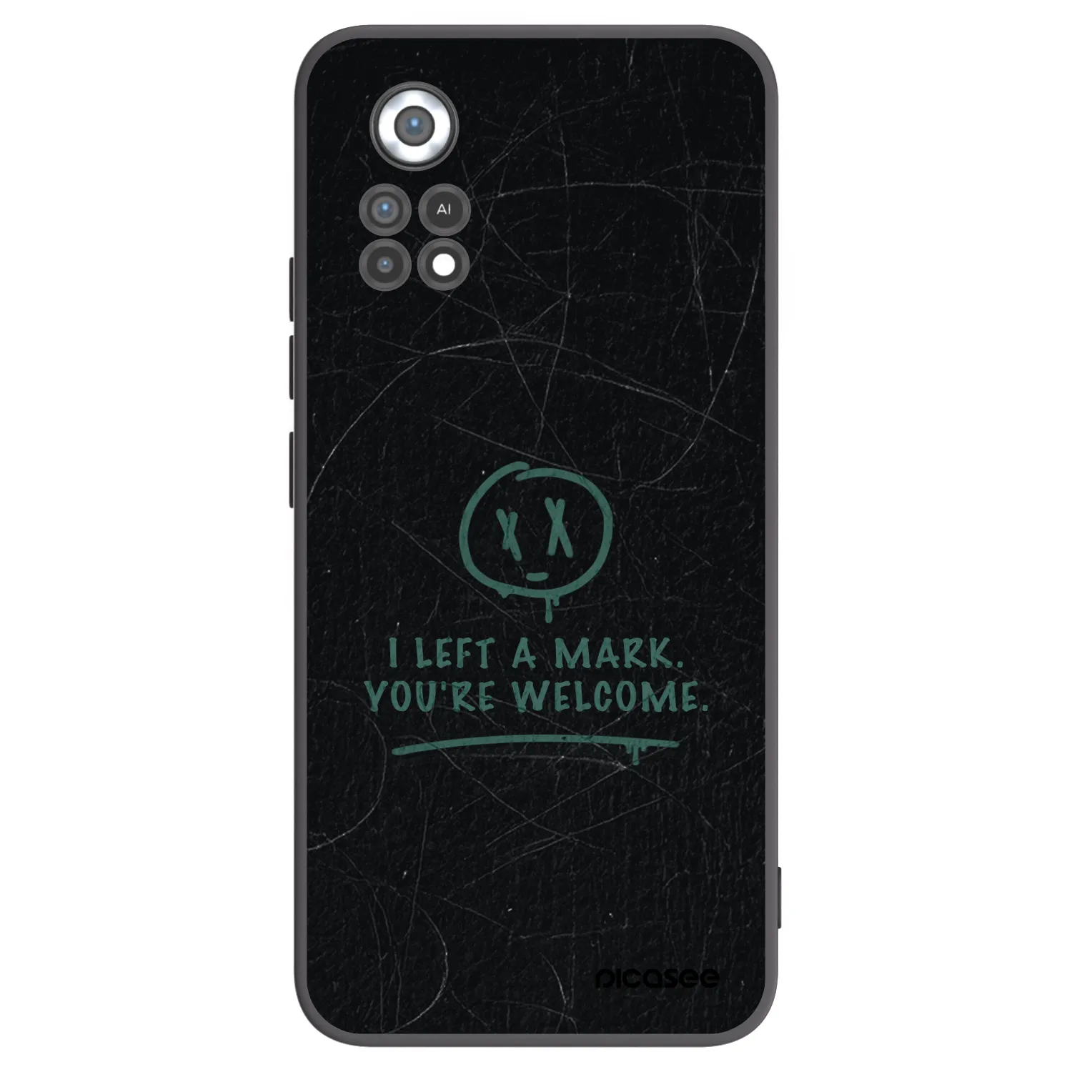 Picasee silikonowe czarne etui na Xiaomi Poco X4 Pro 5G - LEFT A MARK