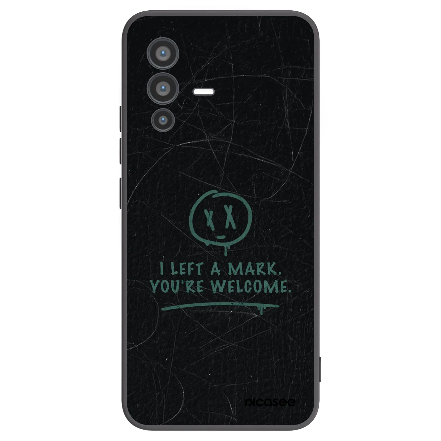 Picasee silikonowe czarne etui na Vivo V23 5G - LEFT A MARK