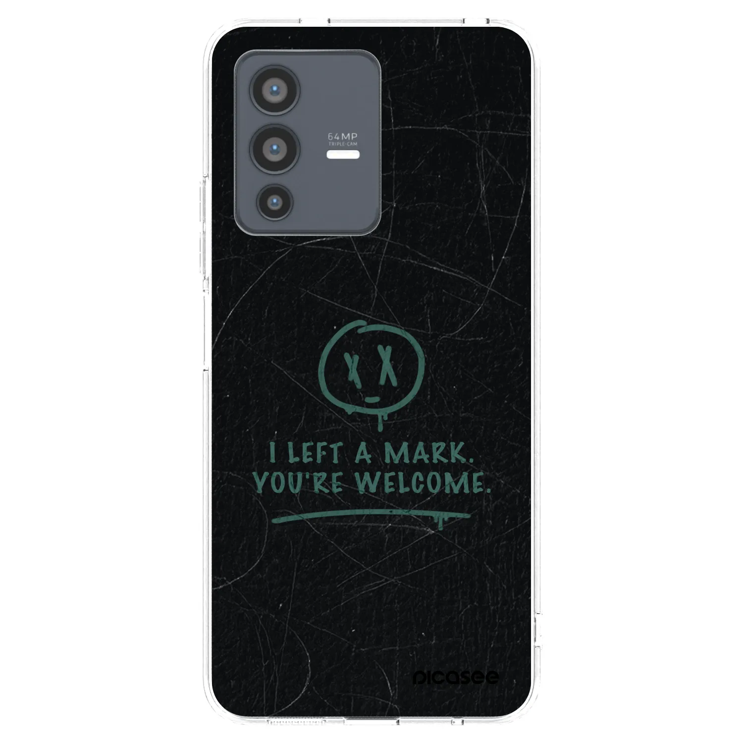 Picasee silikonowe przeźroczyste etui na Vivo V23 5G - LEFT A MARK