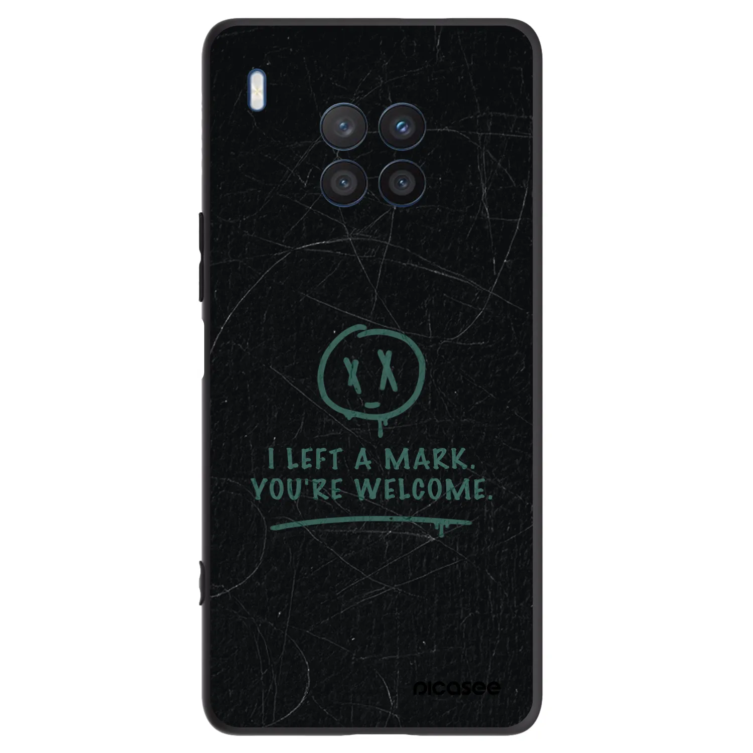 Picasee silikonowe czarne etui na Honor 50 Lite - LEFT A MARK