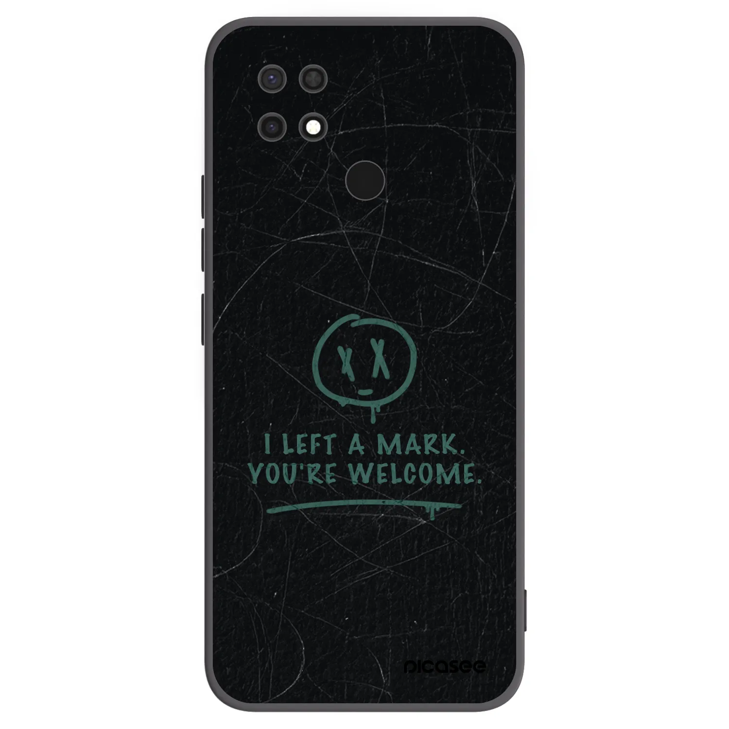 Picasee silikonowe czarne etui na Xiaomi Redmi 10C - LEFT A MARK