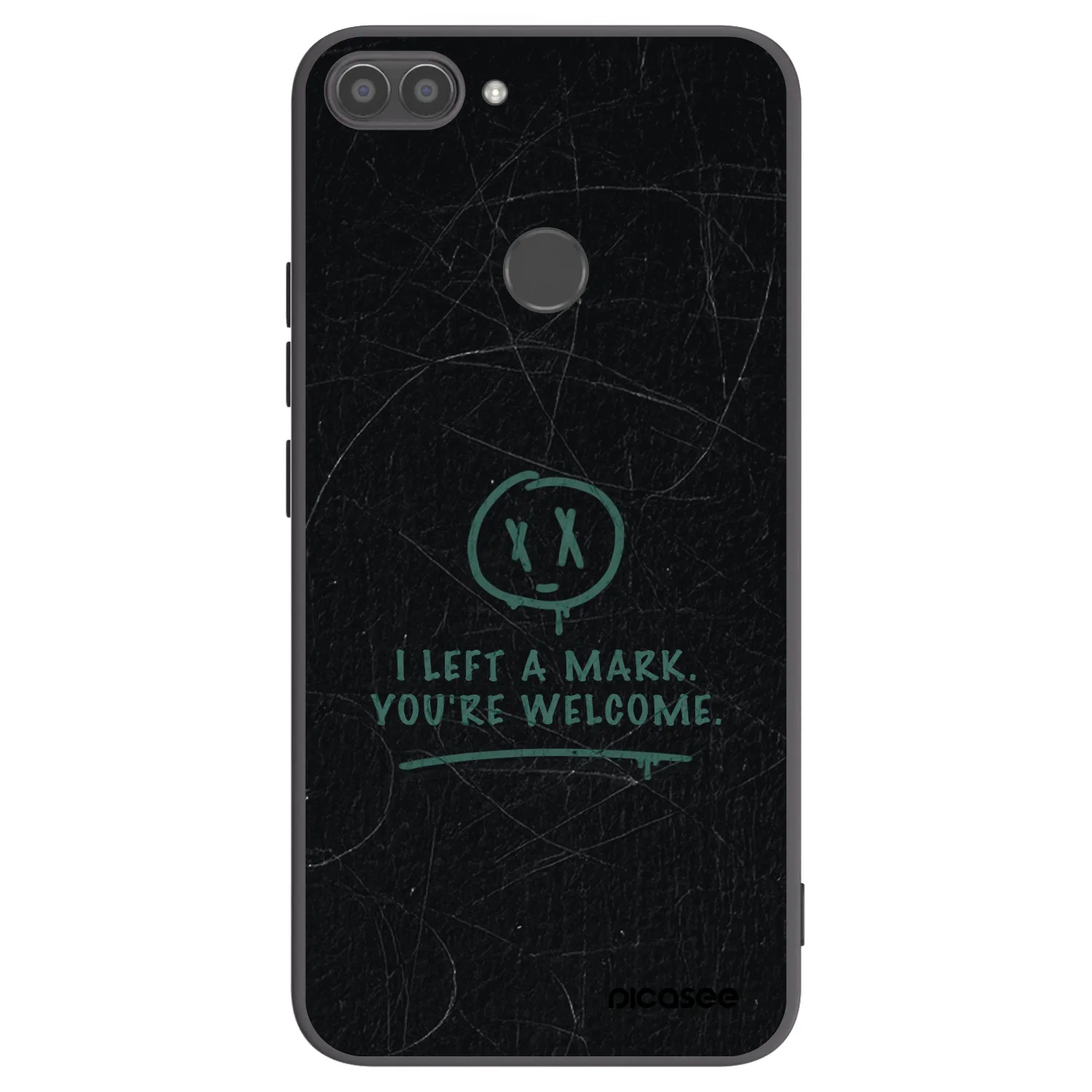 Picasee silikonowe czarne etui na Huawei P Smart - LEFT A MARK