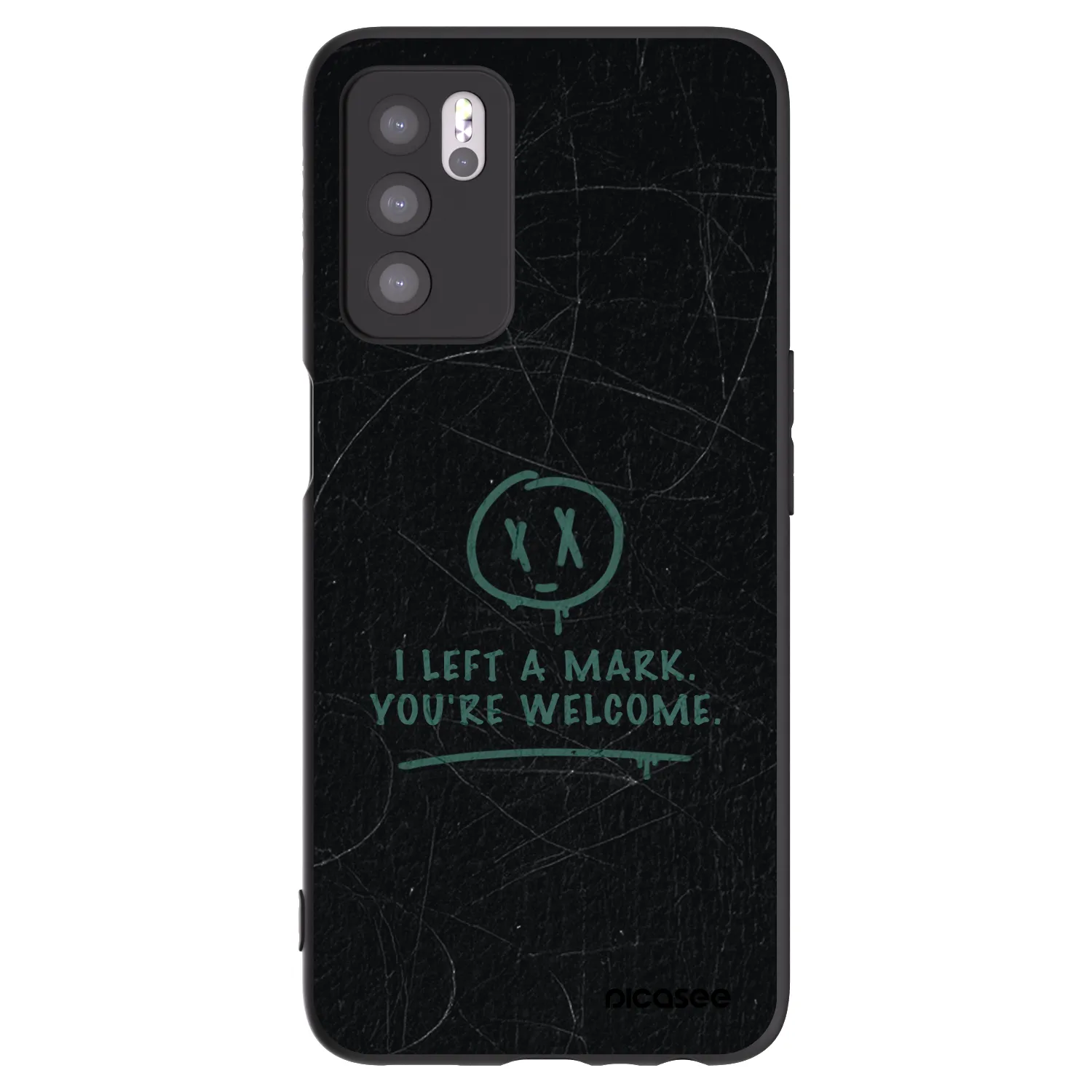 Picasee silikonowe czarne etui na OPPO A16s - LEFT A MARK