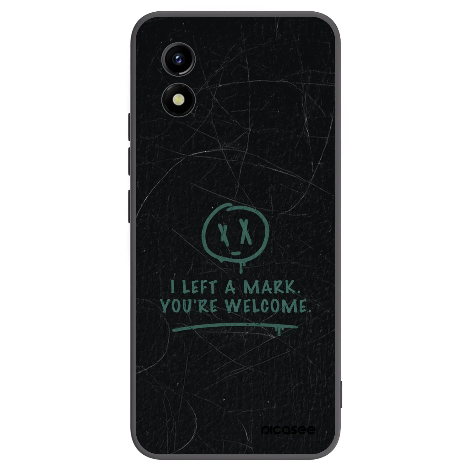 Picasee silikonowe czarne etui na Vivo Y01 - LEFT A MARK