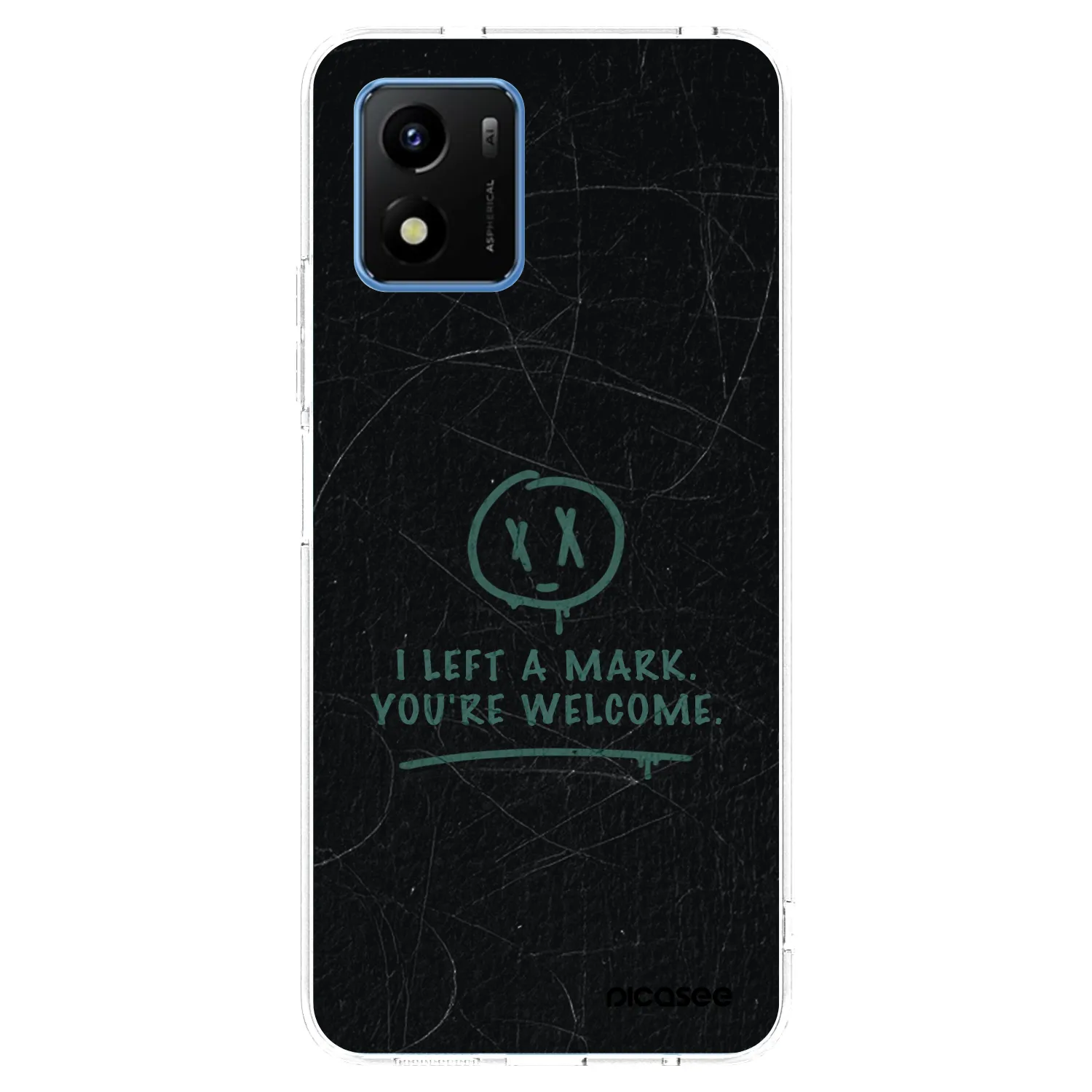 Picasee silikonowe przeźroczyste etui na Vivo Y01 - LEFT A MARK