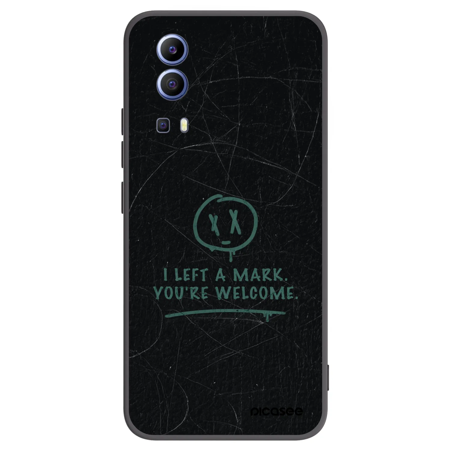 Picasee silikonowe czarne etui na Vivo Y52 5G - LEFT A MARK