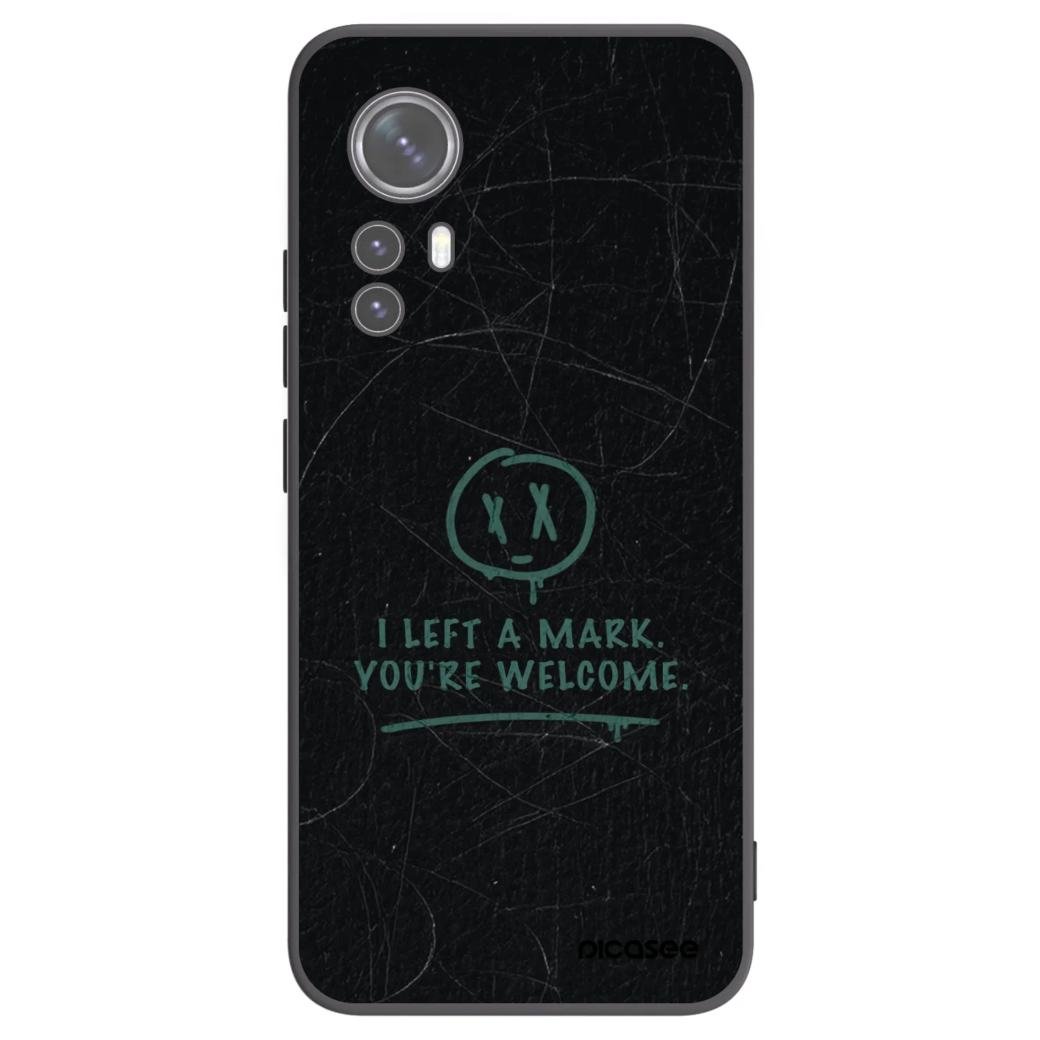 Picasee silikonowe czarne etui na Xiaomi 12X - LEFT A MARK