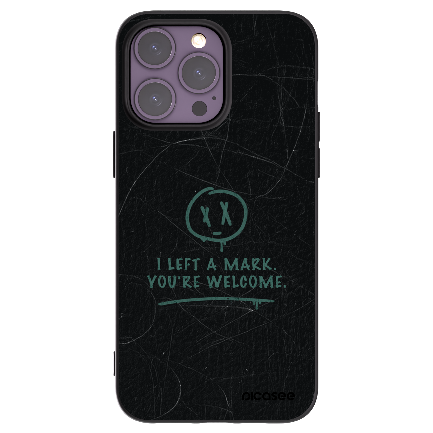 Picasee silikonowe czarne etui na Apple iPhone 14 Pro Max - LEFT A MARK