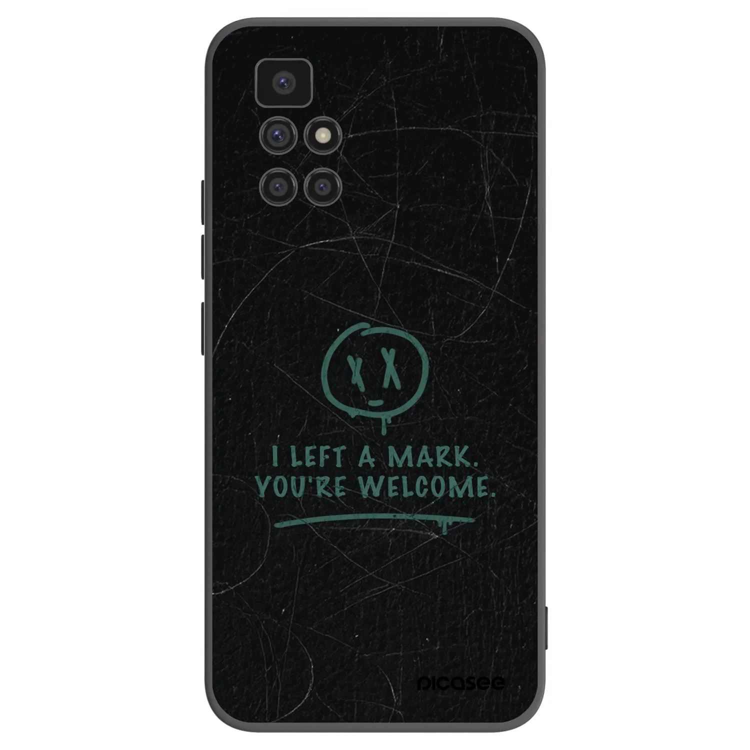 Picasee silikonowe czarne etui na Xiaomi Redmi 10 (2022) - LEFT A MARK