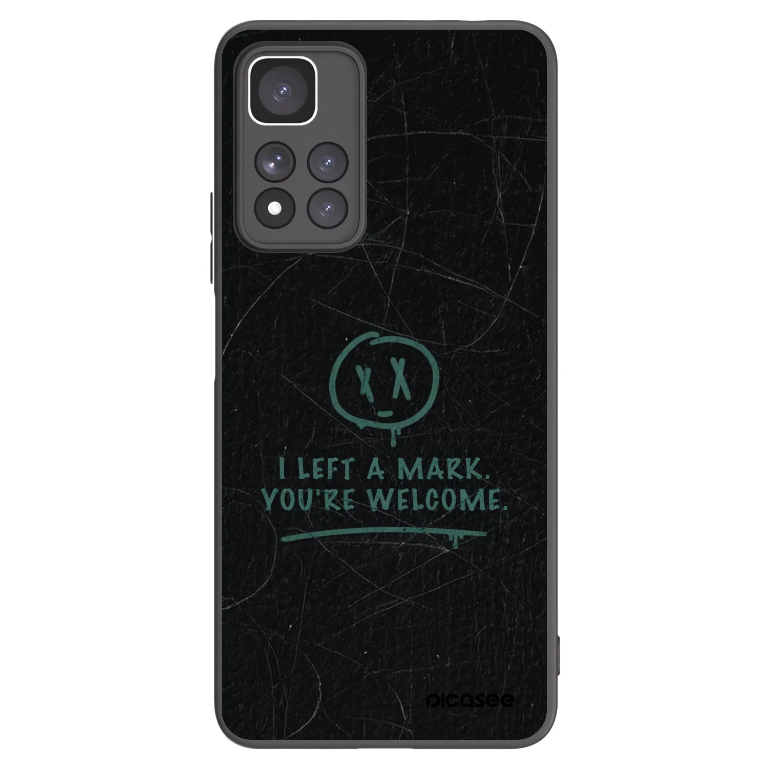 Picasee silikonowe czarne etui na Xiaomi Redmi Note 11 Pro+ 5G - LEFT A MARK