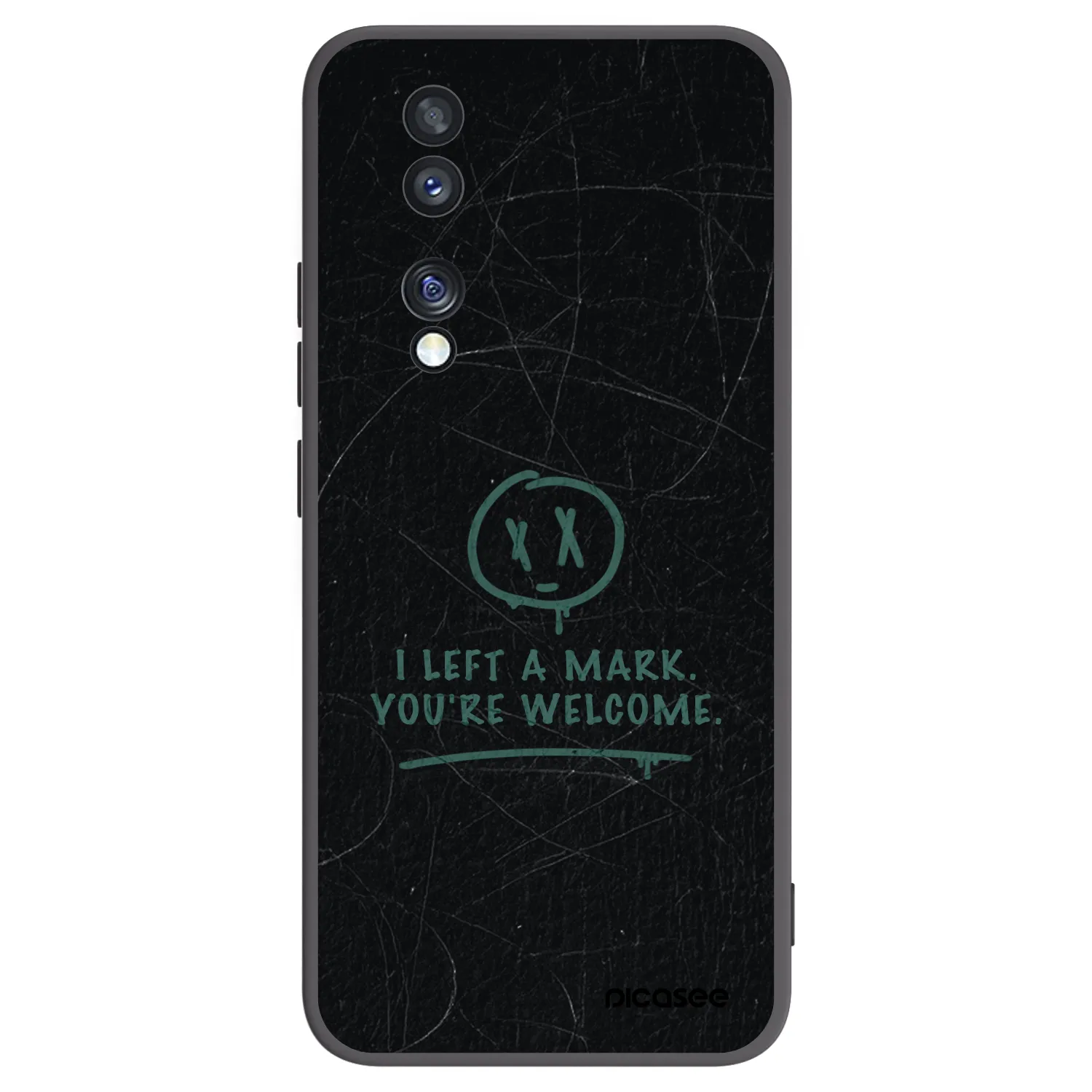 Picasee silikonowe czarne etui na Honor 70 - LEFT A MARK