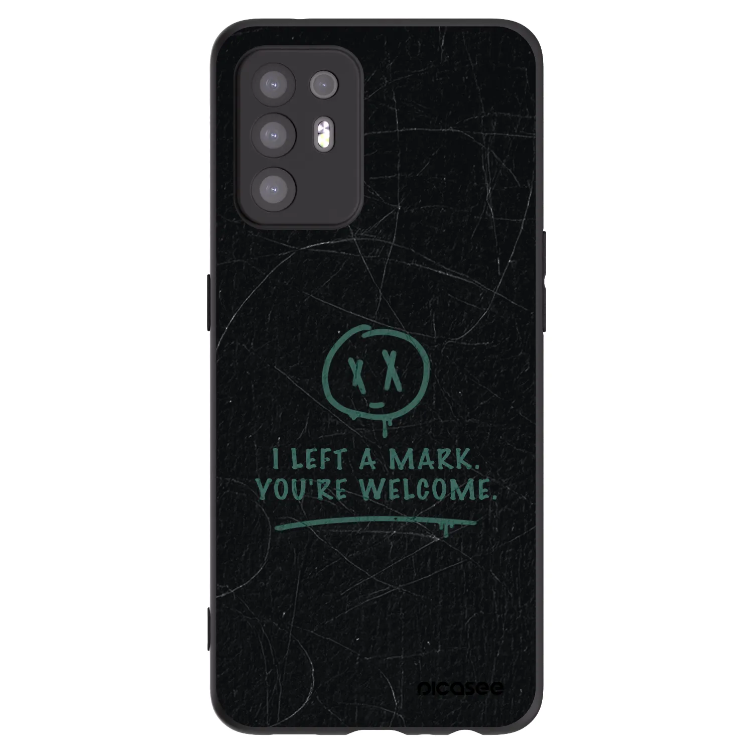 Picasee silikonowe czarne etui na OPPO A94 5G - LEFT A MARK