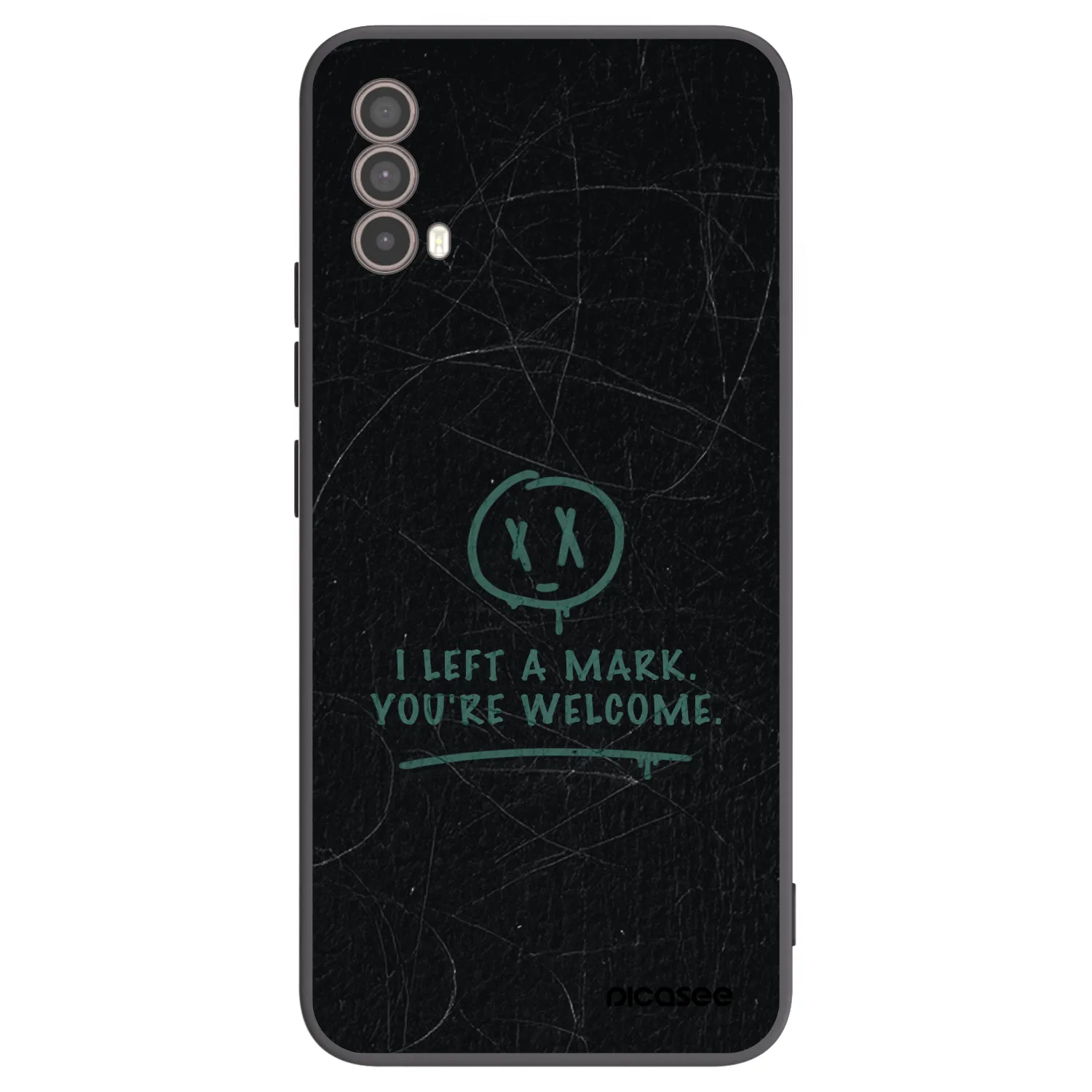 Picasee silikonowe czarne etui na Motorola Moto E40 - LEFT A MARK
