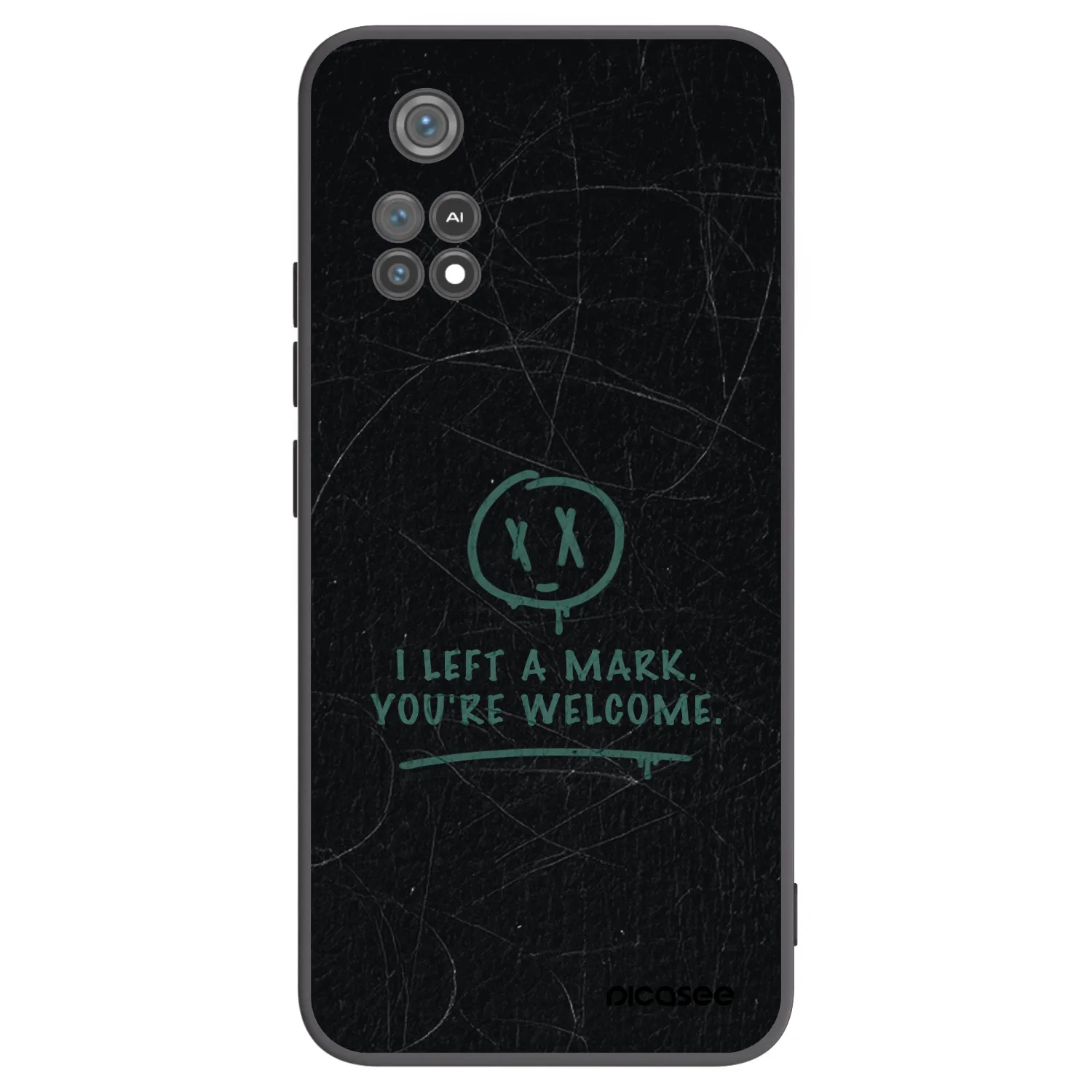 Picasee silikonowe czarne etui na Xiaomi Poco M4 Pro - LEFT A MARK