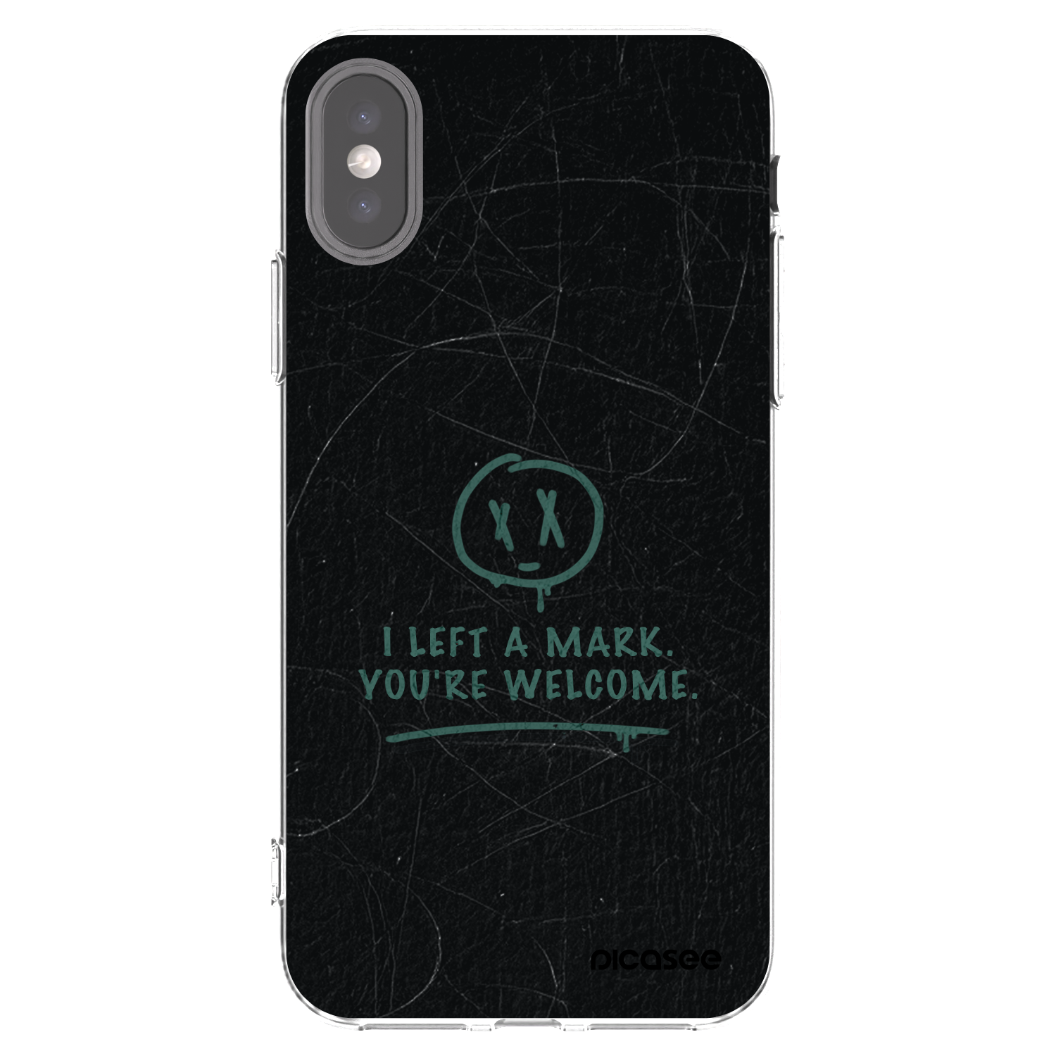 Picasee silikonowe przeźroczyste etui na Apple iPhone X/XS - LEFT A MARK
