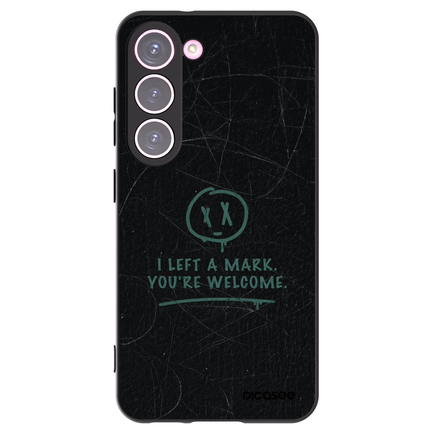 Picasee silikonowe czarne etui na Samsung Galaxy S23 5G - LEFT A MARK