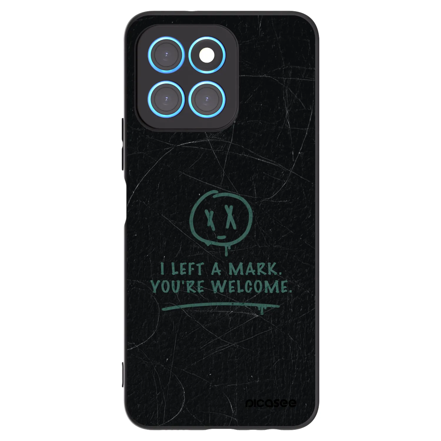 Picasee silikonowe czarne etui na Honor X6 - LEFT A MARK