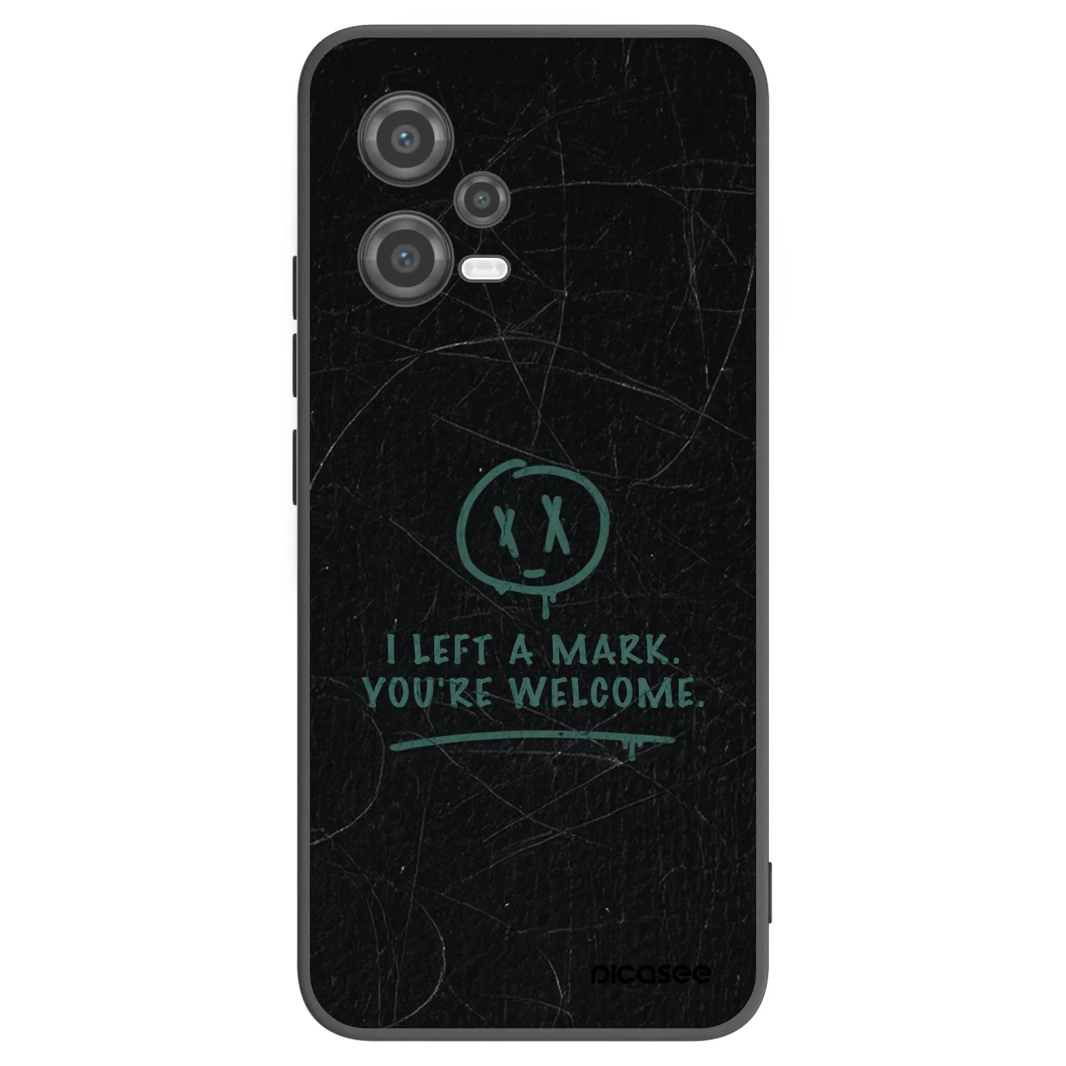 Picasee silikonowe czarne etui na Xiaomi Poco X5 - LEFT A MARK