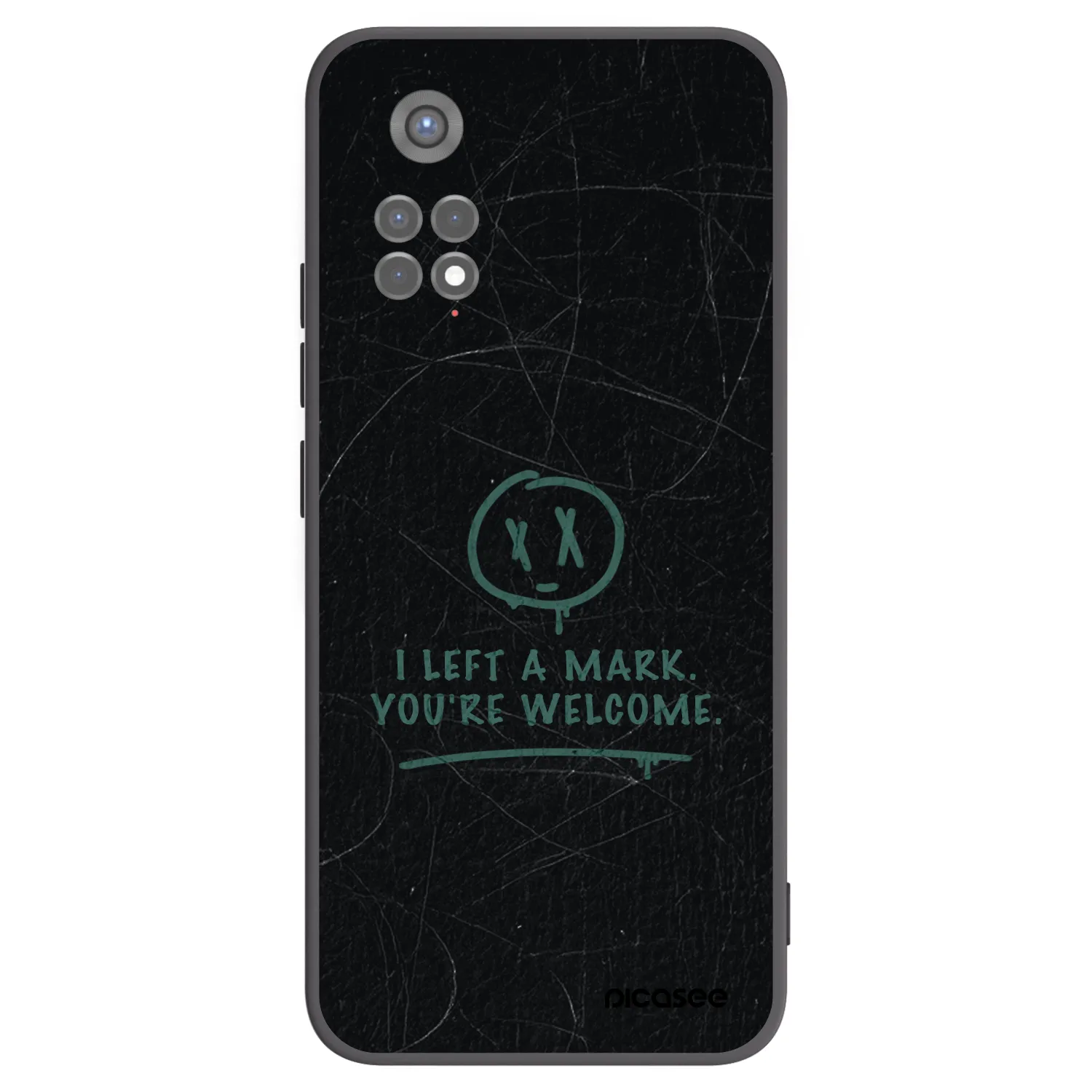 Picasee silikonowe czarne etui na Xiaomi Redmi Note 11S 5G - LEFT A MARK
