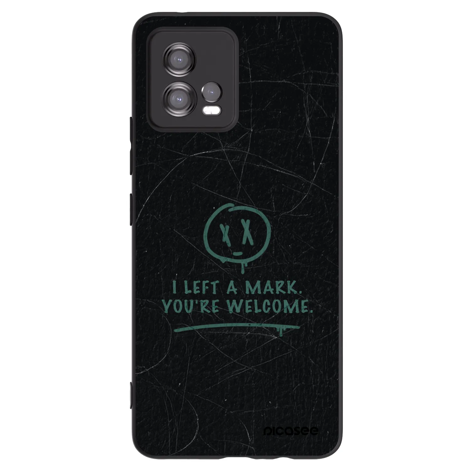 Picasee silikonowe czarne etui na Motorola Moto G72 - LEFT A MARK