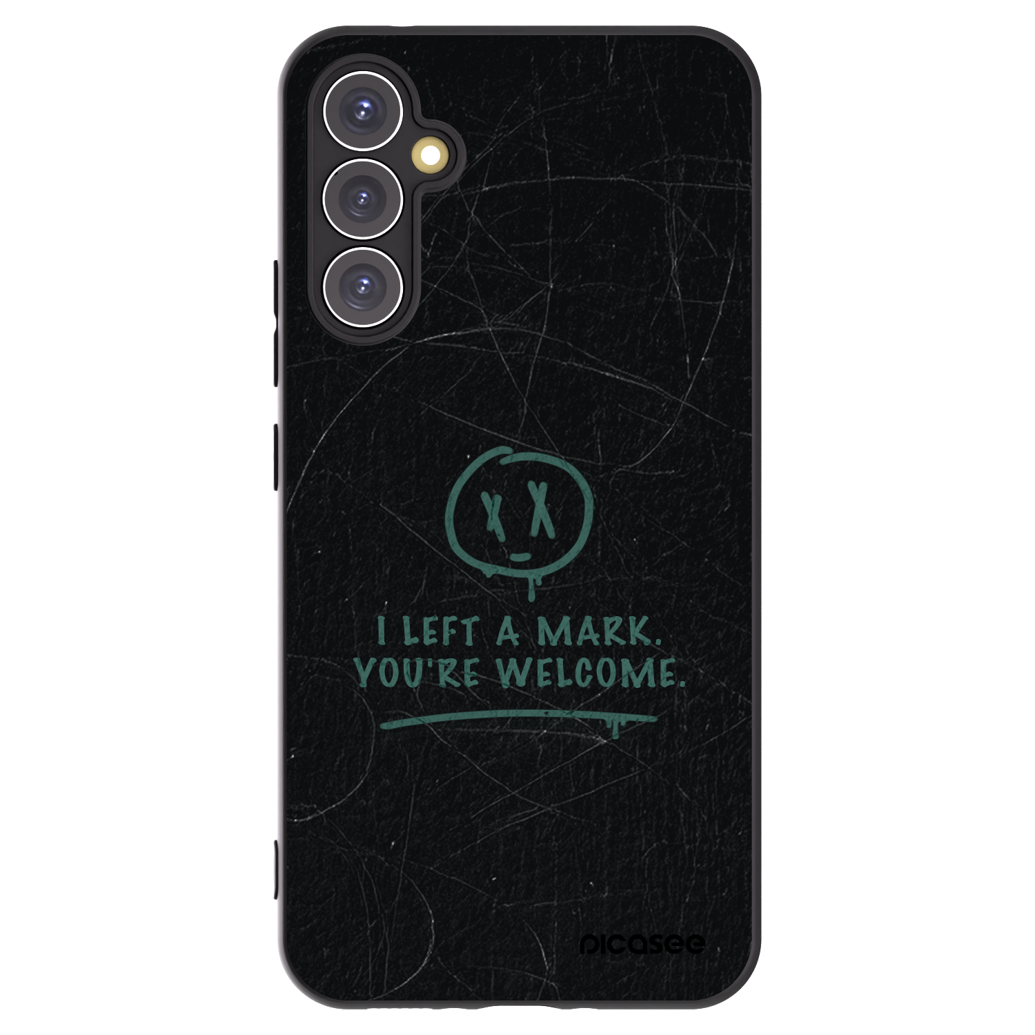 Picasee silikonowe czarne etui na Samsung Galaxy A34 5G A346B - LEFT A MARK