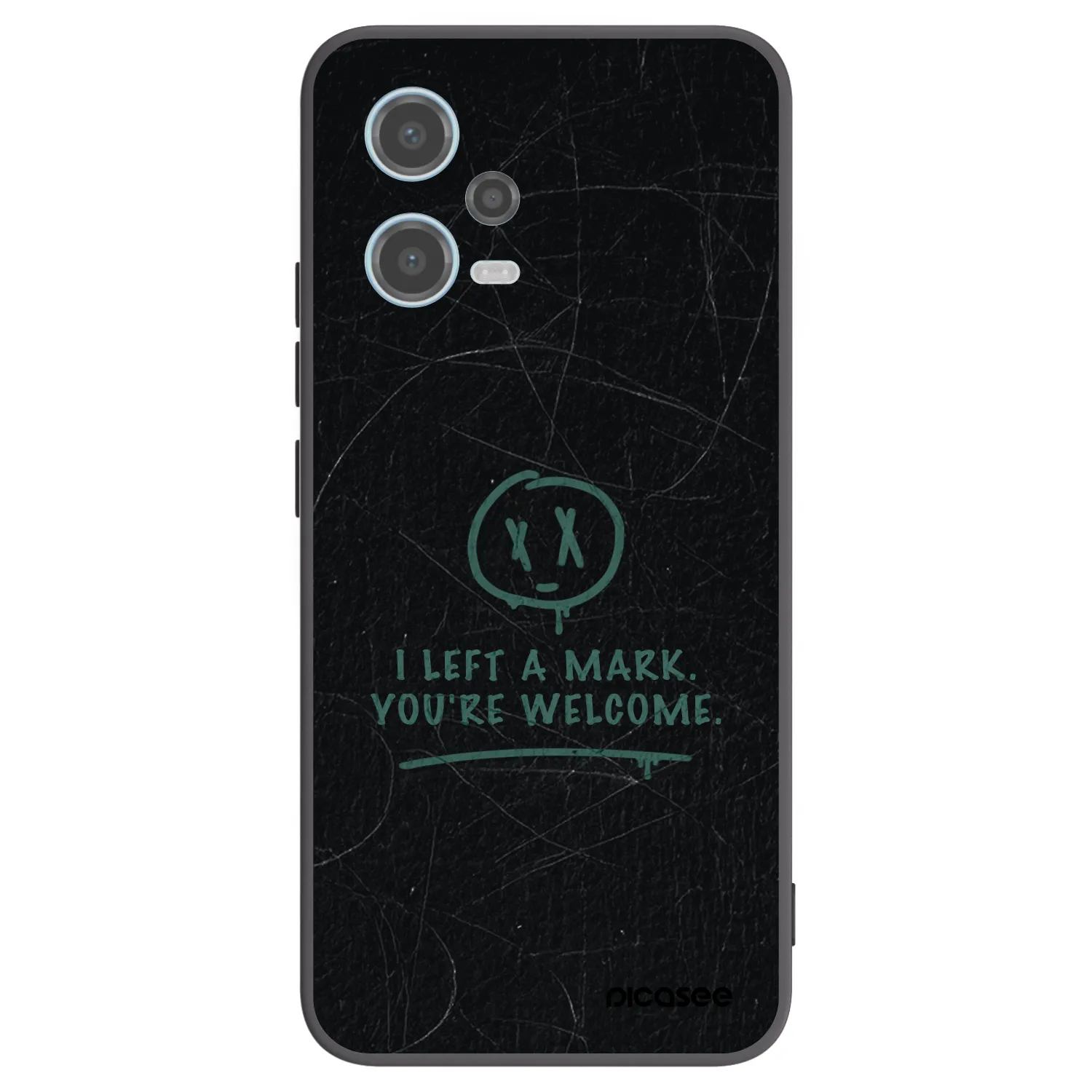 Picasee silikonowe czarne etui na Xiaomi Redmi Note 12 5G - LEFT A MARK