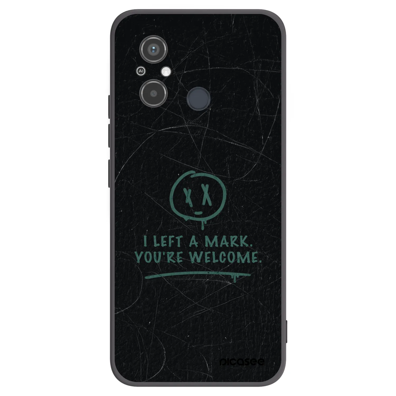Picasee silikonowe czarne etui na Xiaomi Redmi 12C - LEFT A MARK