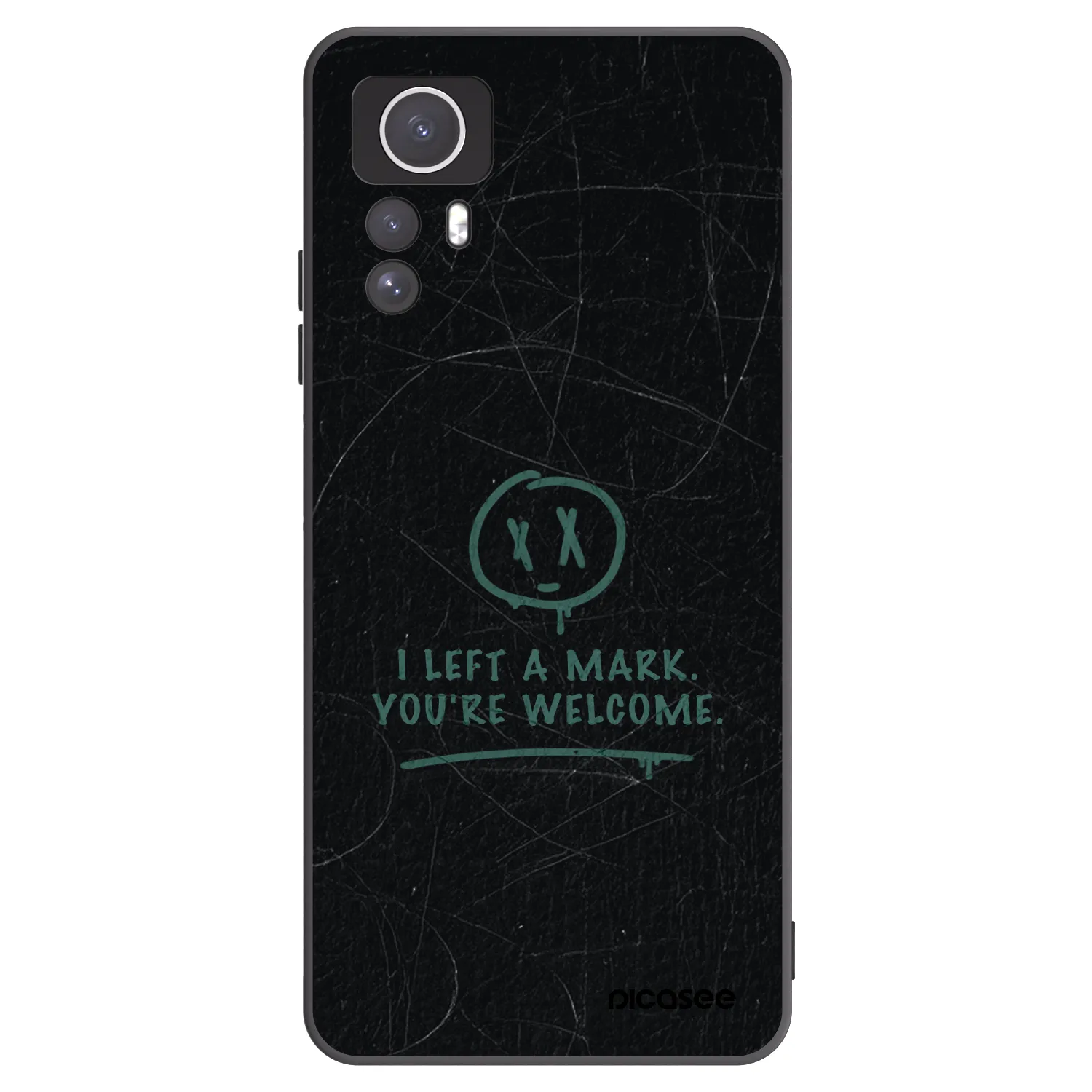 Picasee silikonowe czarne etui na Xiaomi Redmi Note 12S - LEFT A MARK