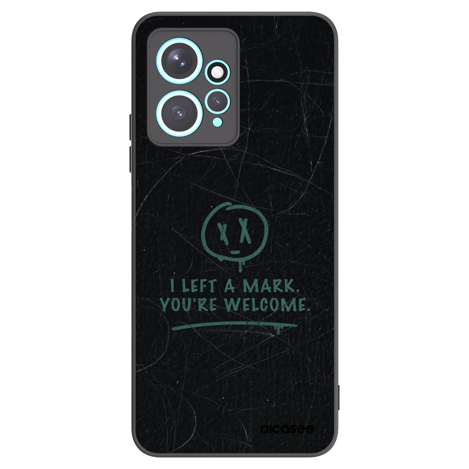 Picasee silikonowe czarne etui na Xiaomi Redmi Note 12 4G - LEFT A MARK