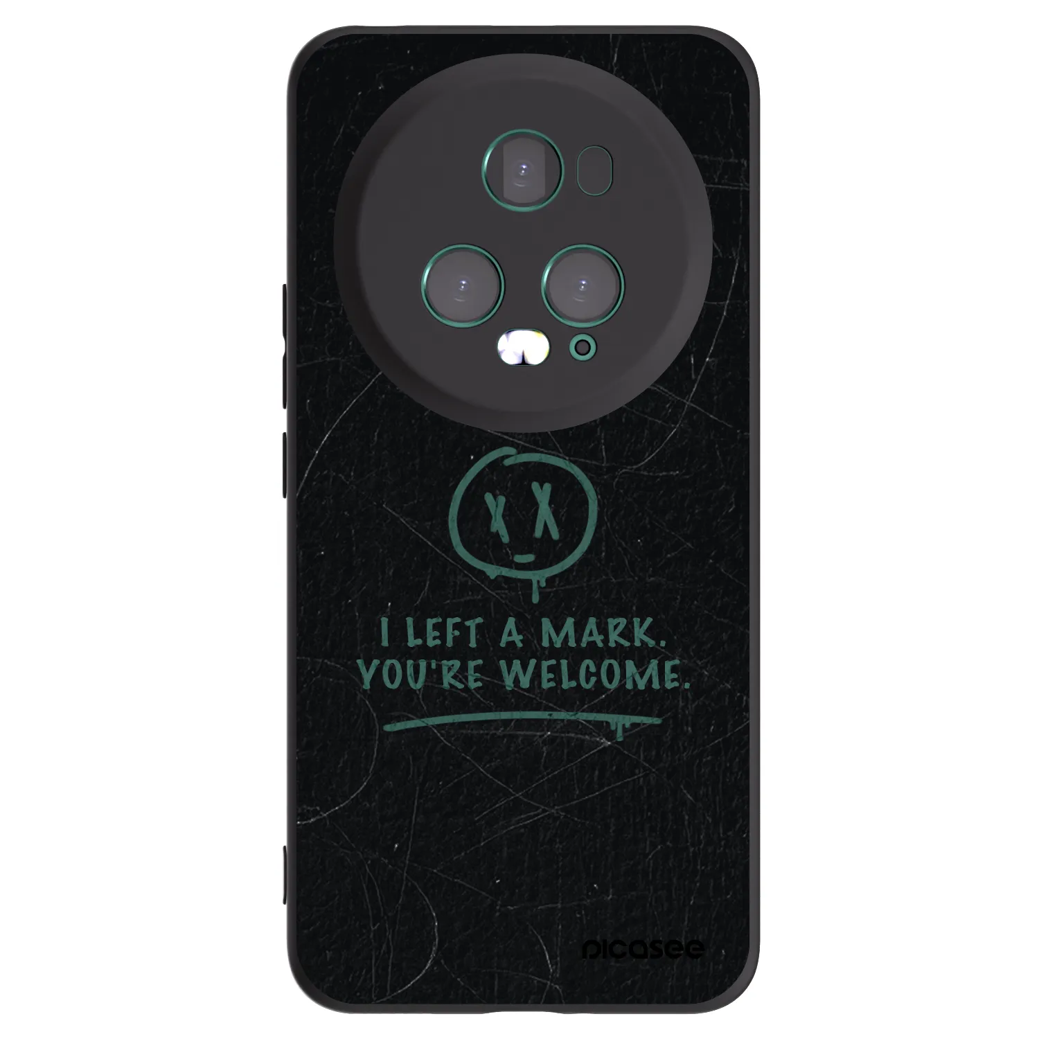 Picasee silikonowe czarne etui na Honor Magic5 Pro - LEFT A MARK