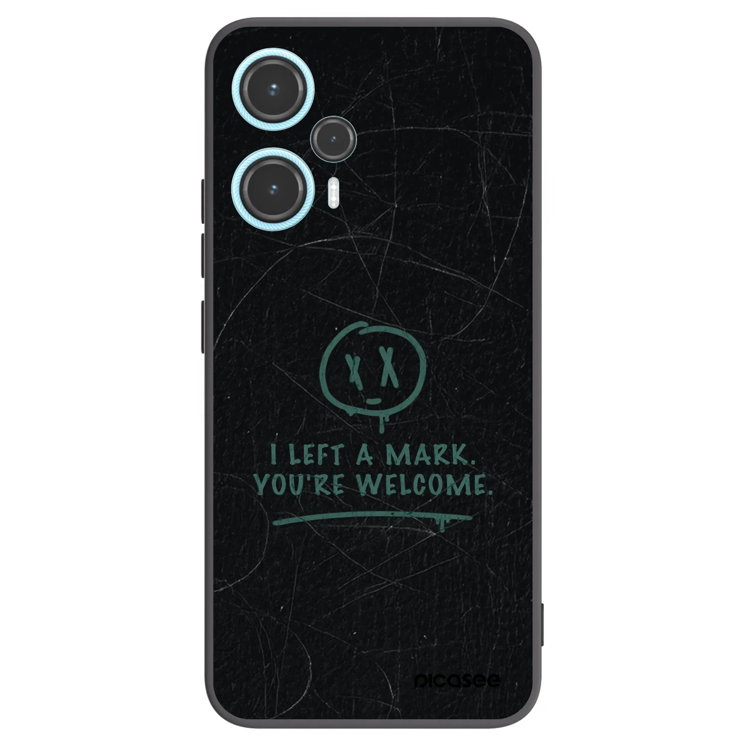 Picasee silikonowe czarne etui na Xiaomi Poco F5 - LEFT A MARK