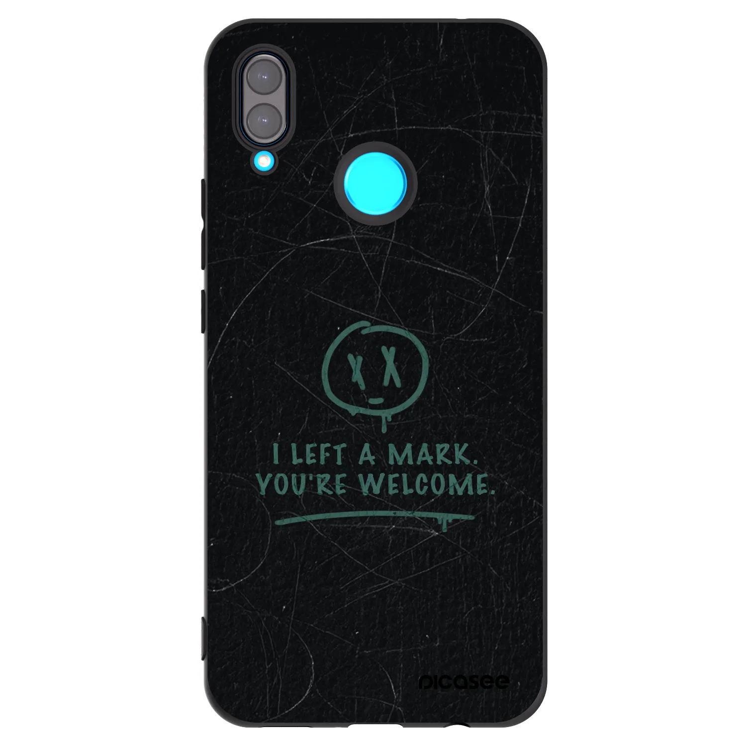 Picasee silikonowe czarne etui na Huawei Nova 3i - LEFT A MARK