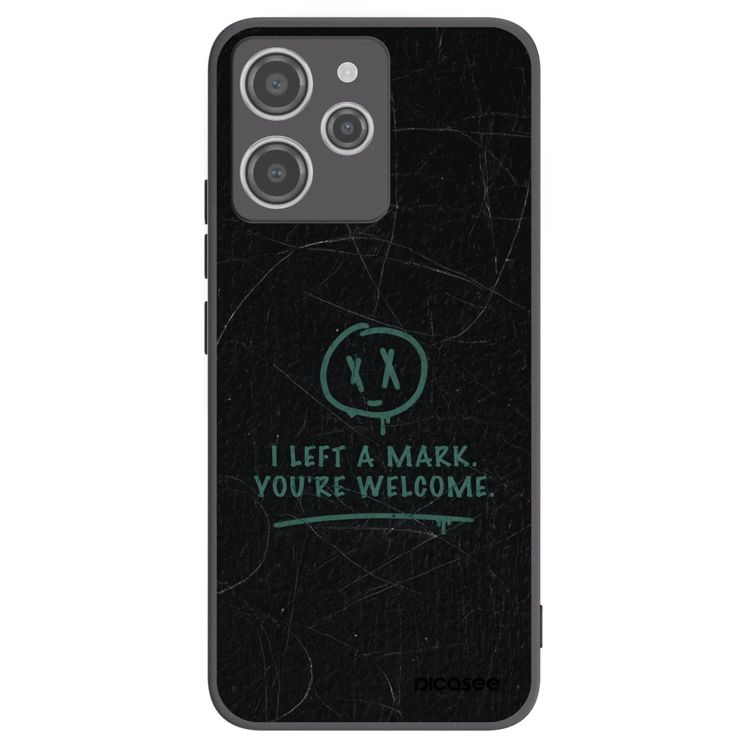 Picasee silikonowe czarne etui na Xiaomi Redmi 12 4G - LEFT A MARK
