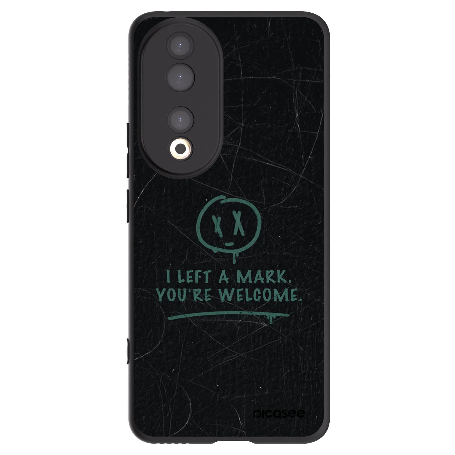 Picasee silikonowe czarne etui na Honor 90 5G - LEFT A MARK
