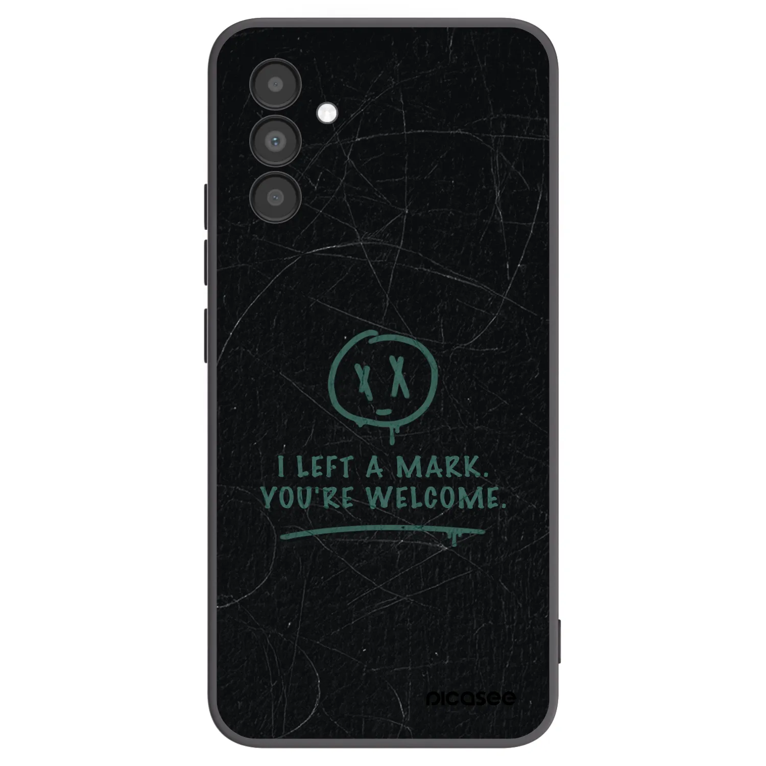 Picasee silikonowe czarne etui na Samsung Galaxy A04s A047F - LEFT A MARK