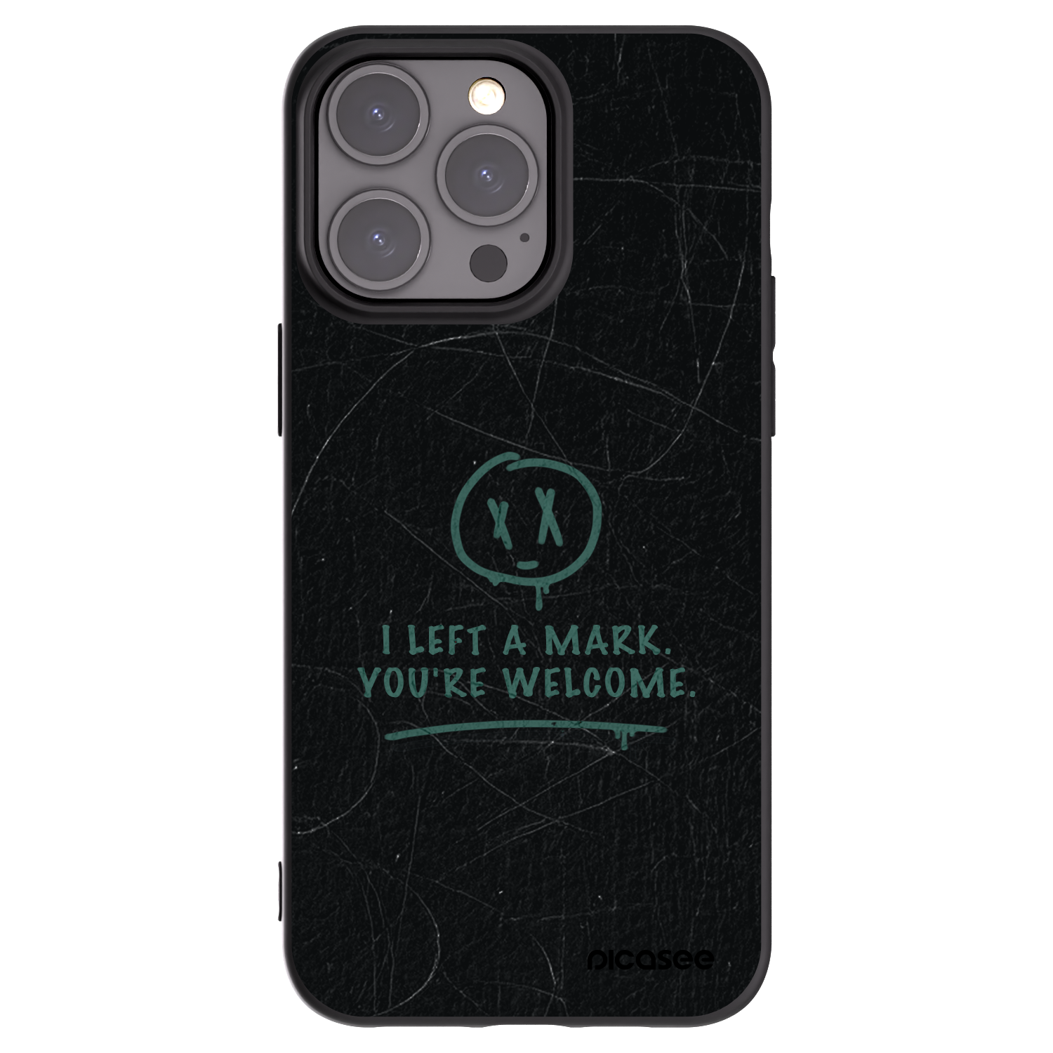 Picasee silikonowe czarne etui na Apple iPhone 15 Pro Max - LEFT A MARK