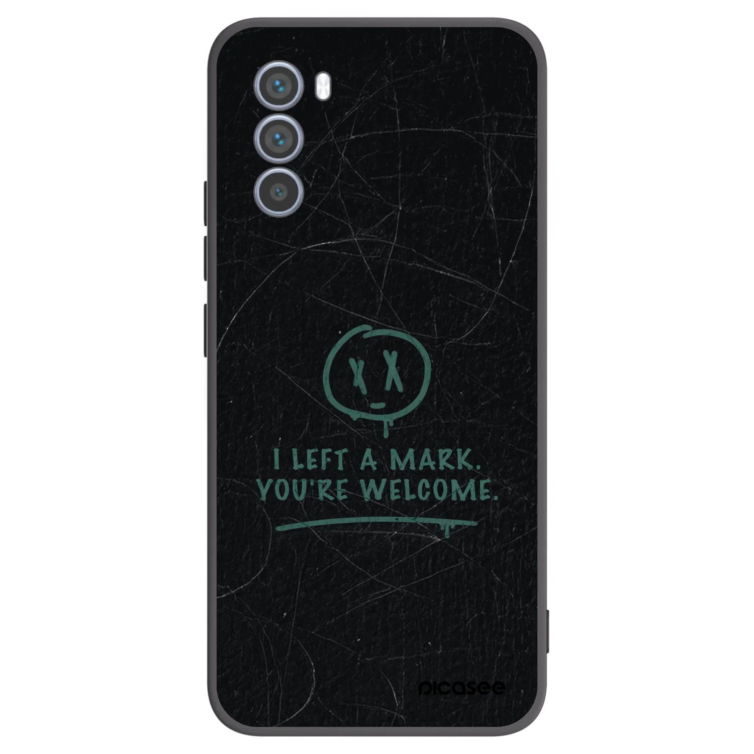 Picasee silikonowe czarne etui na Motorola Moto G62 - LEFT A MARK