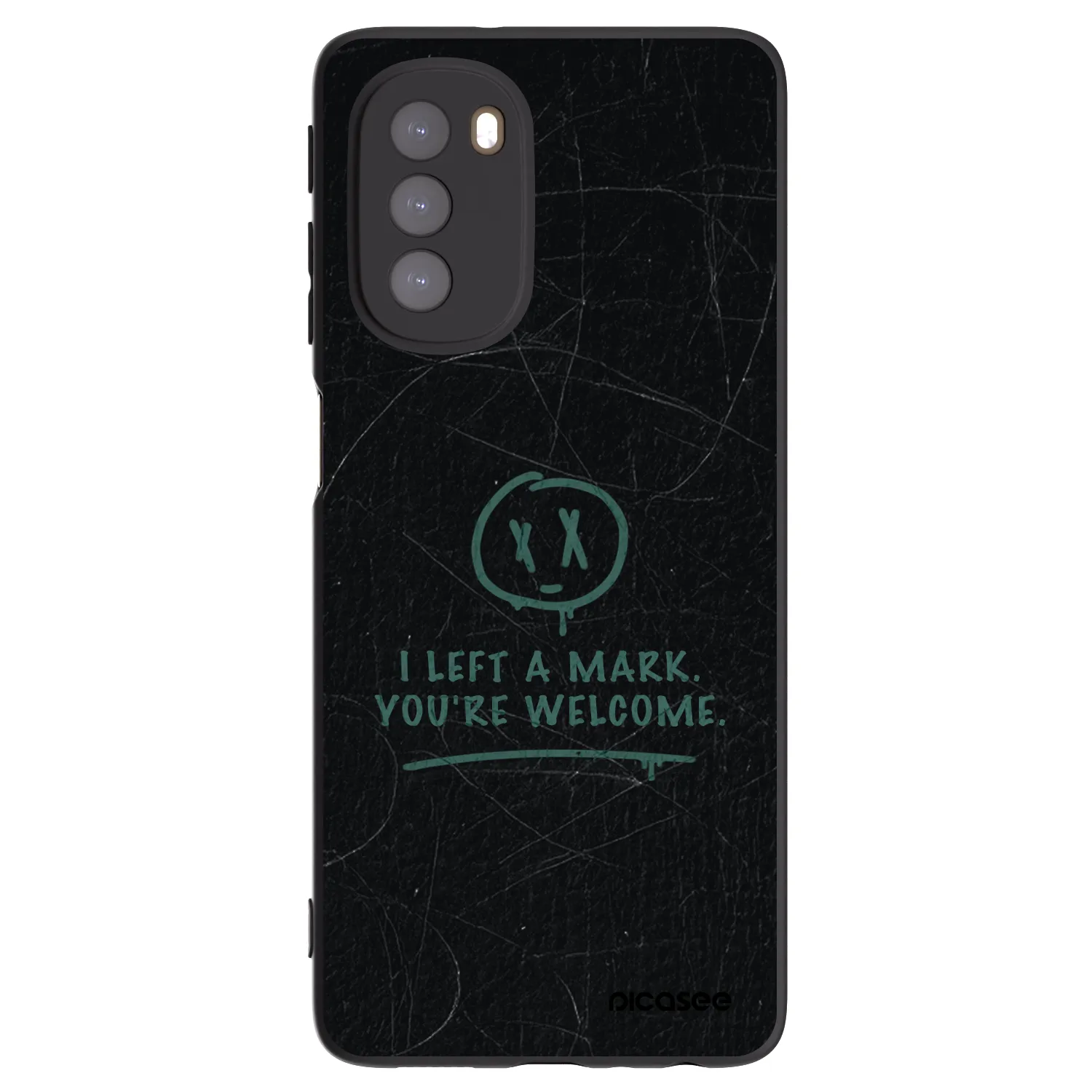 Picasee silikonowe czarne etui na Motorola Moto G51 - LEFT A MARK