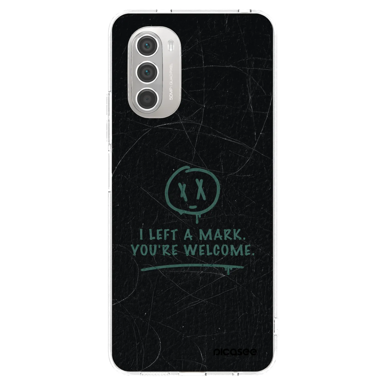 Picasee silikonowe przeźroczyste etui na Motorola Moto G51 - LEFT A MARK