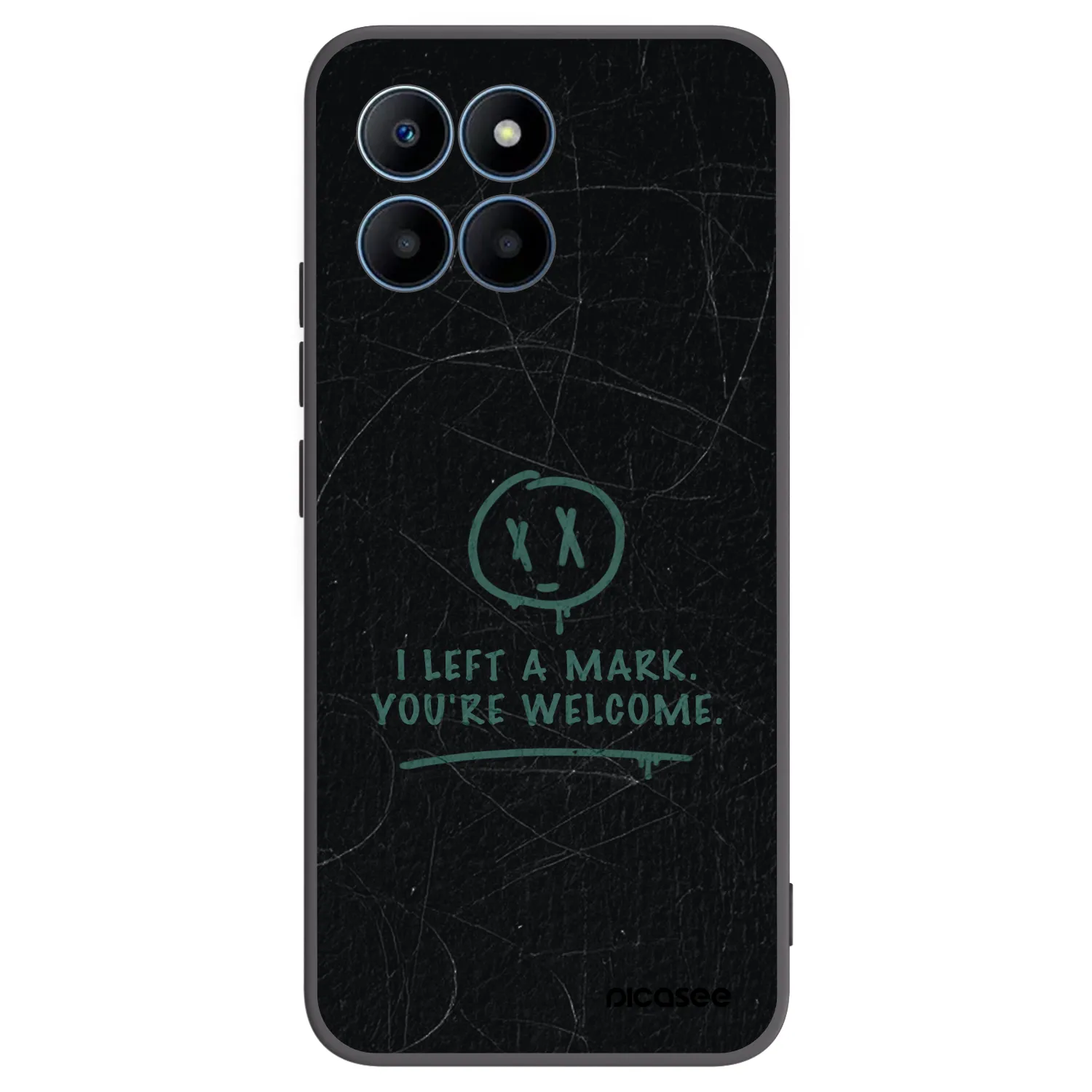 Picasee silikonowe czarne etui na Honor 70 Lite - LEFT A MARK