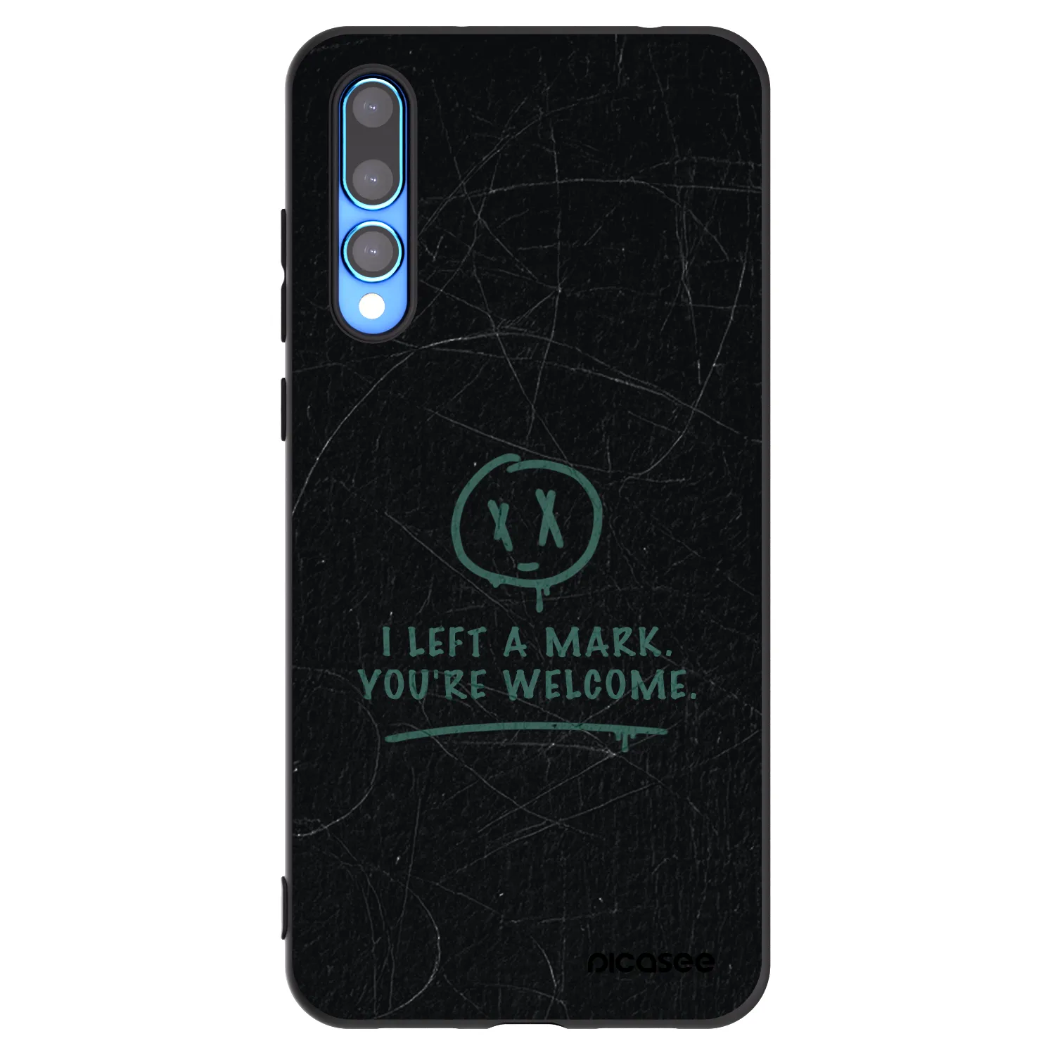 Picasee silikonowe czarne etui na Huawei P20 Pro - LEFT A MARK