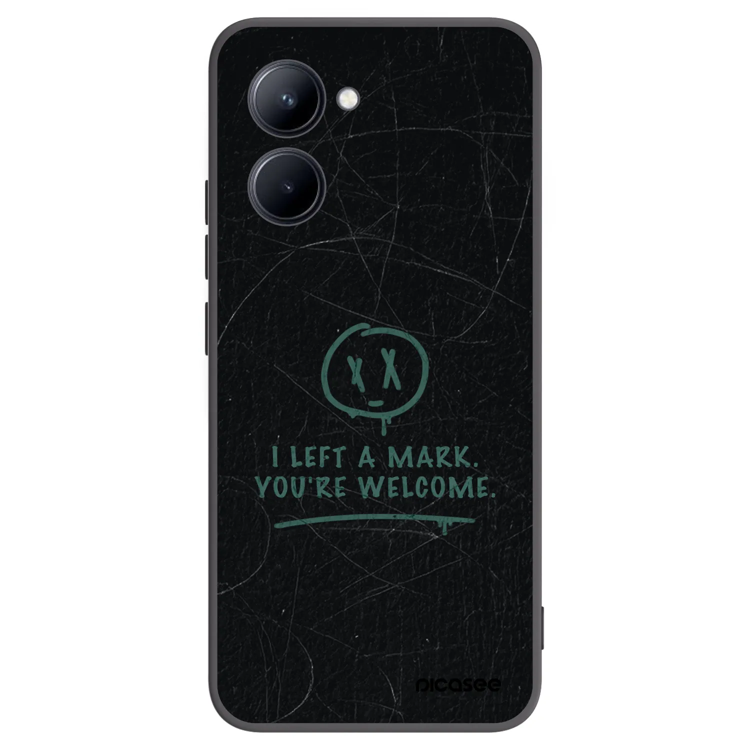 Picasee silikonowe czarne etui na Realme C33 (2023) - LEFT A MARK