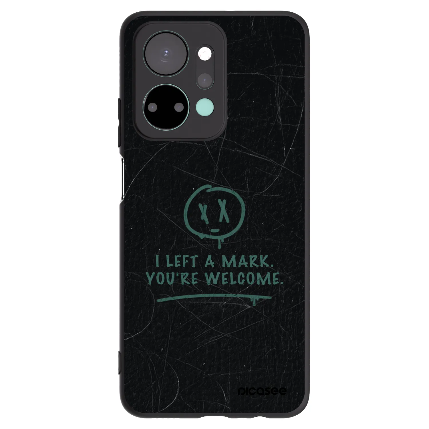 Picasee silikonowe czarne etui na Honor X7a - LEFT A MARK