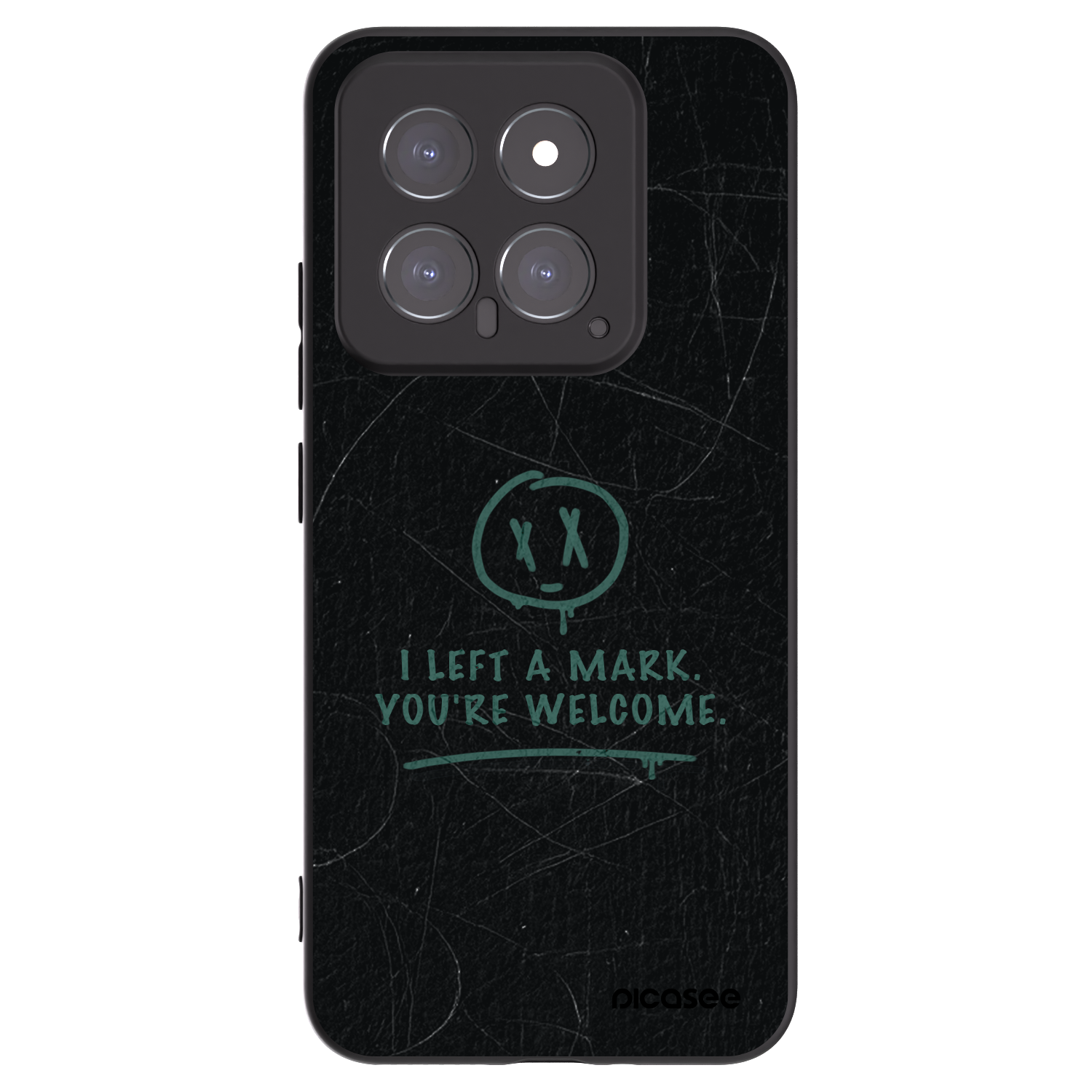 Picasee silikonowe czarne etui na Xiaomi 14 - LEFT A MARK