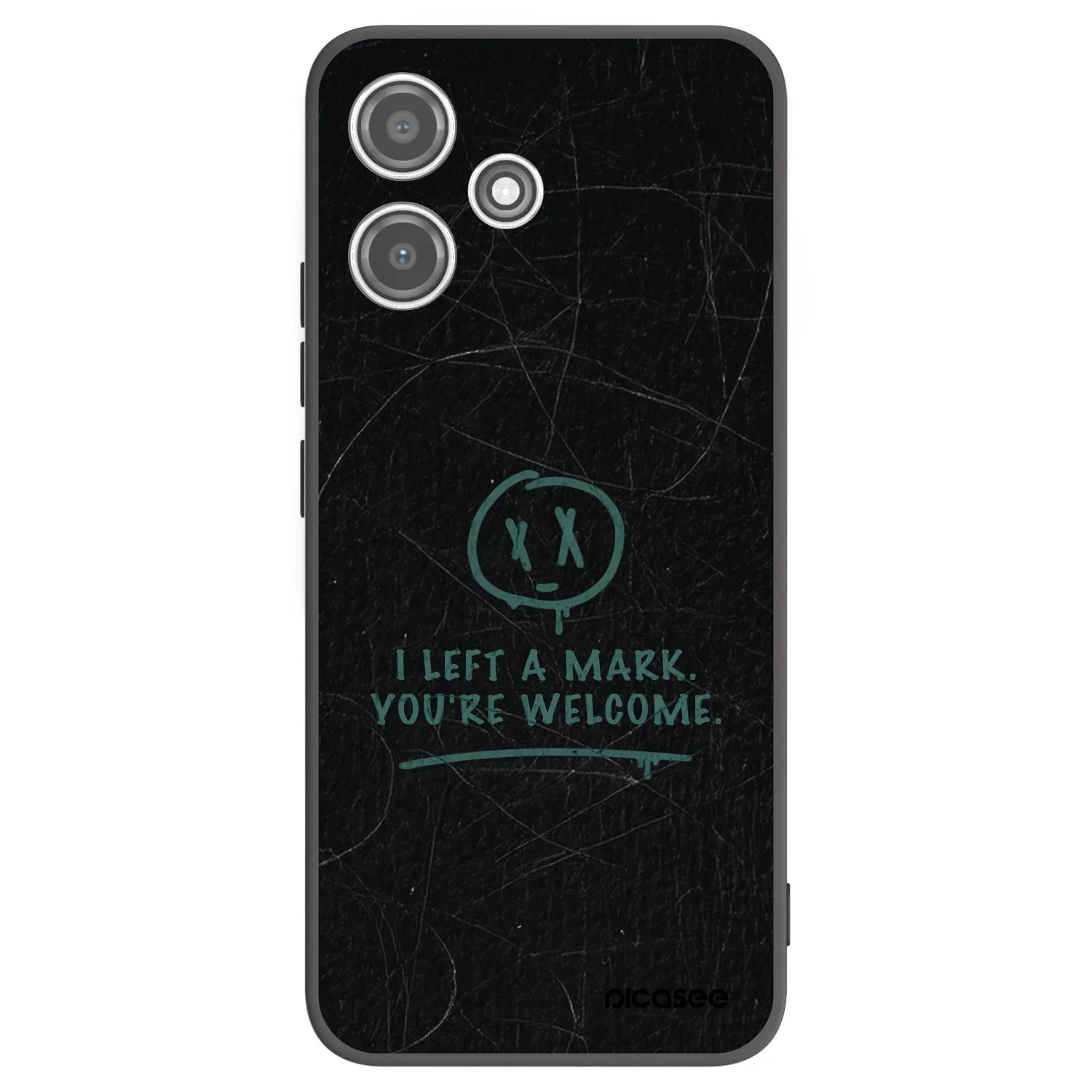 Picasee silikonowe czarne etui na Xiaomi Redmi 12 5G - LEFT A MARK