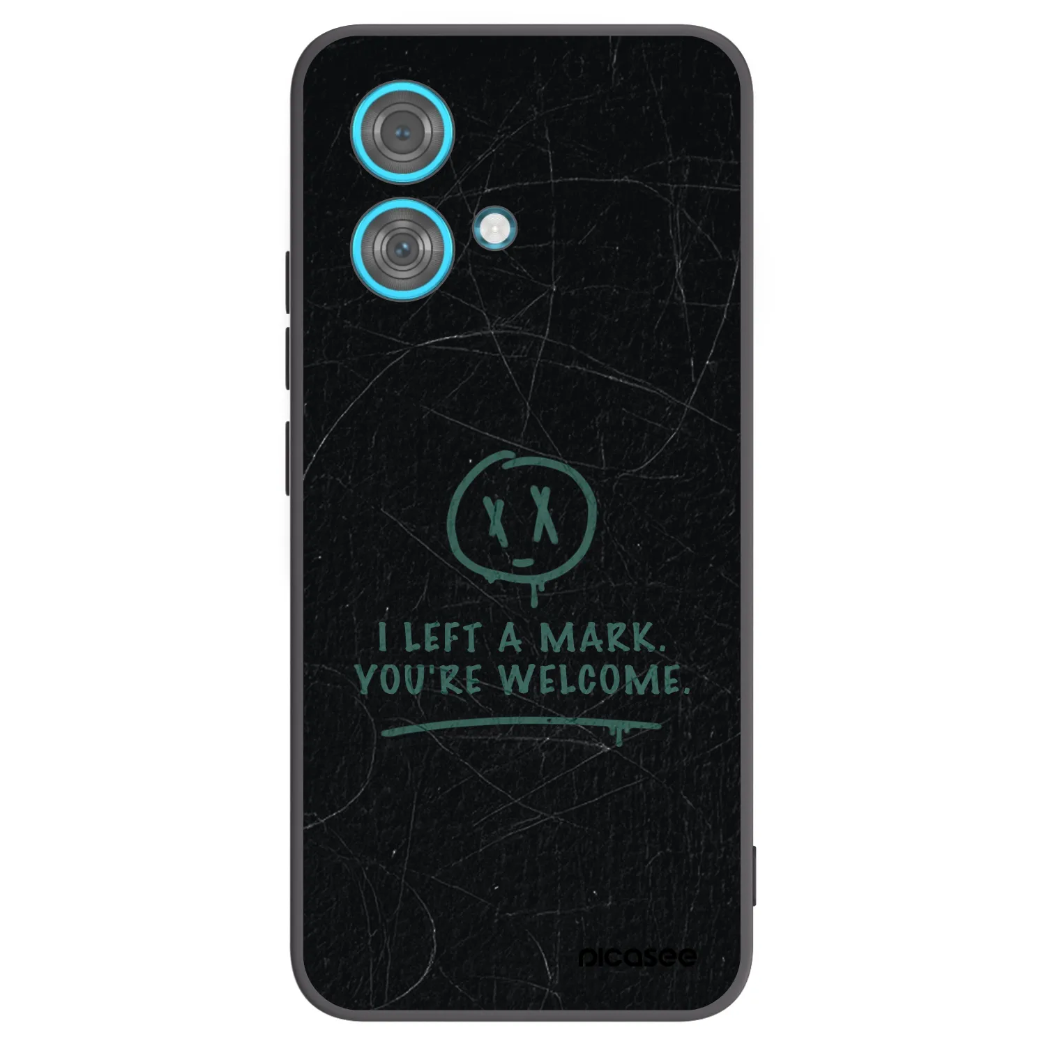 Picasee silikonowe czarne etui na Motorola Edge 40 Neo - LEFT A MARK