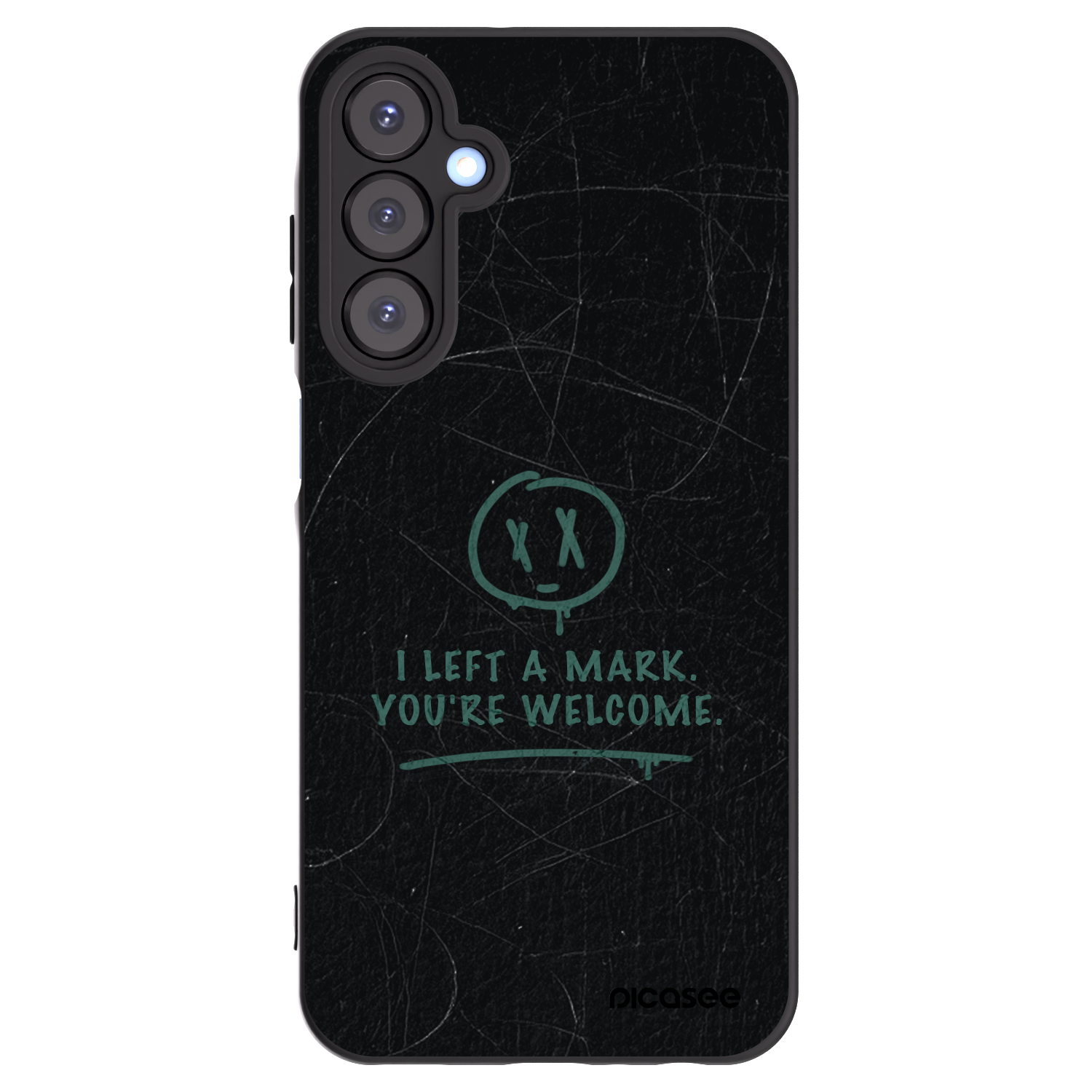 Picasee silikonowe czarne etui na Samsung Galaxy A25 A256B 5G - LEFT A MARK