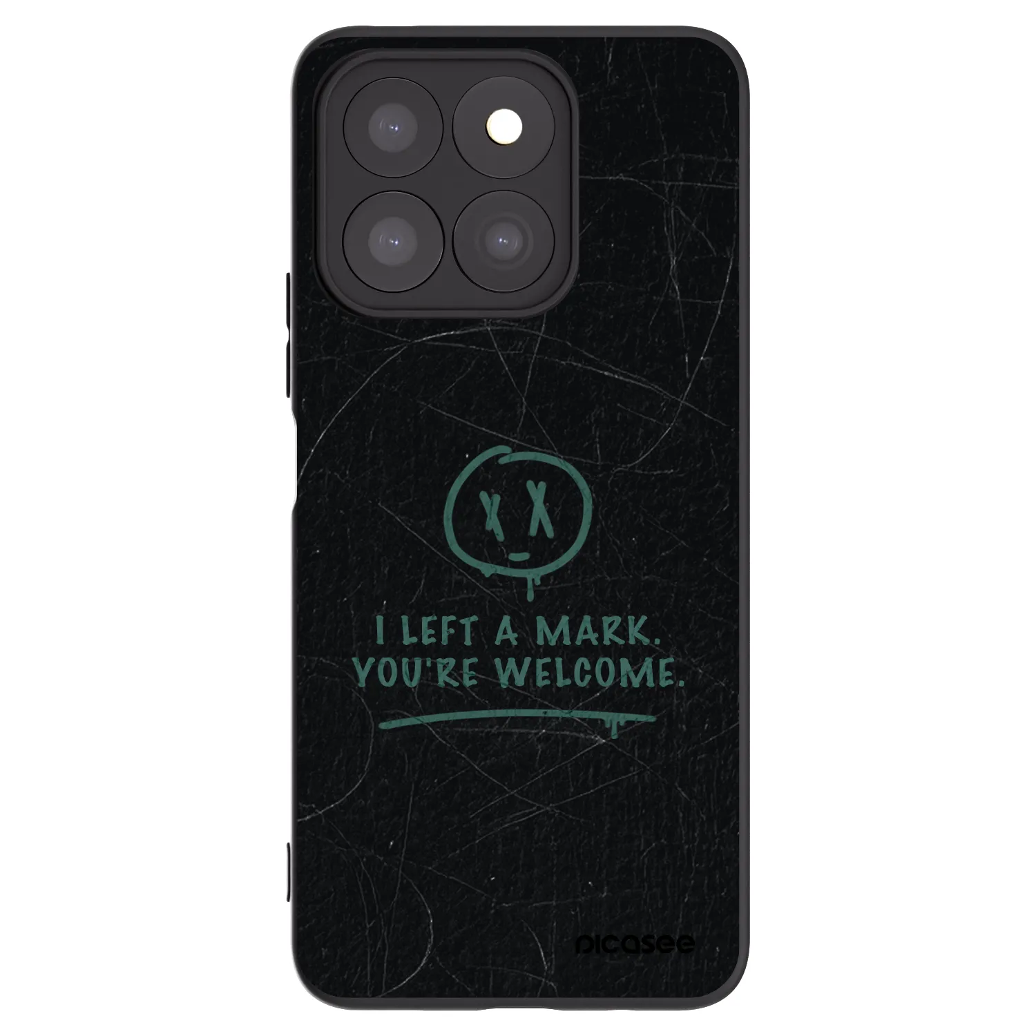 Picasee silikonowe czarne etui na Honor X8b - LEFT A MARK